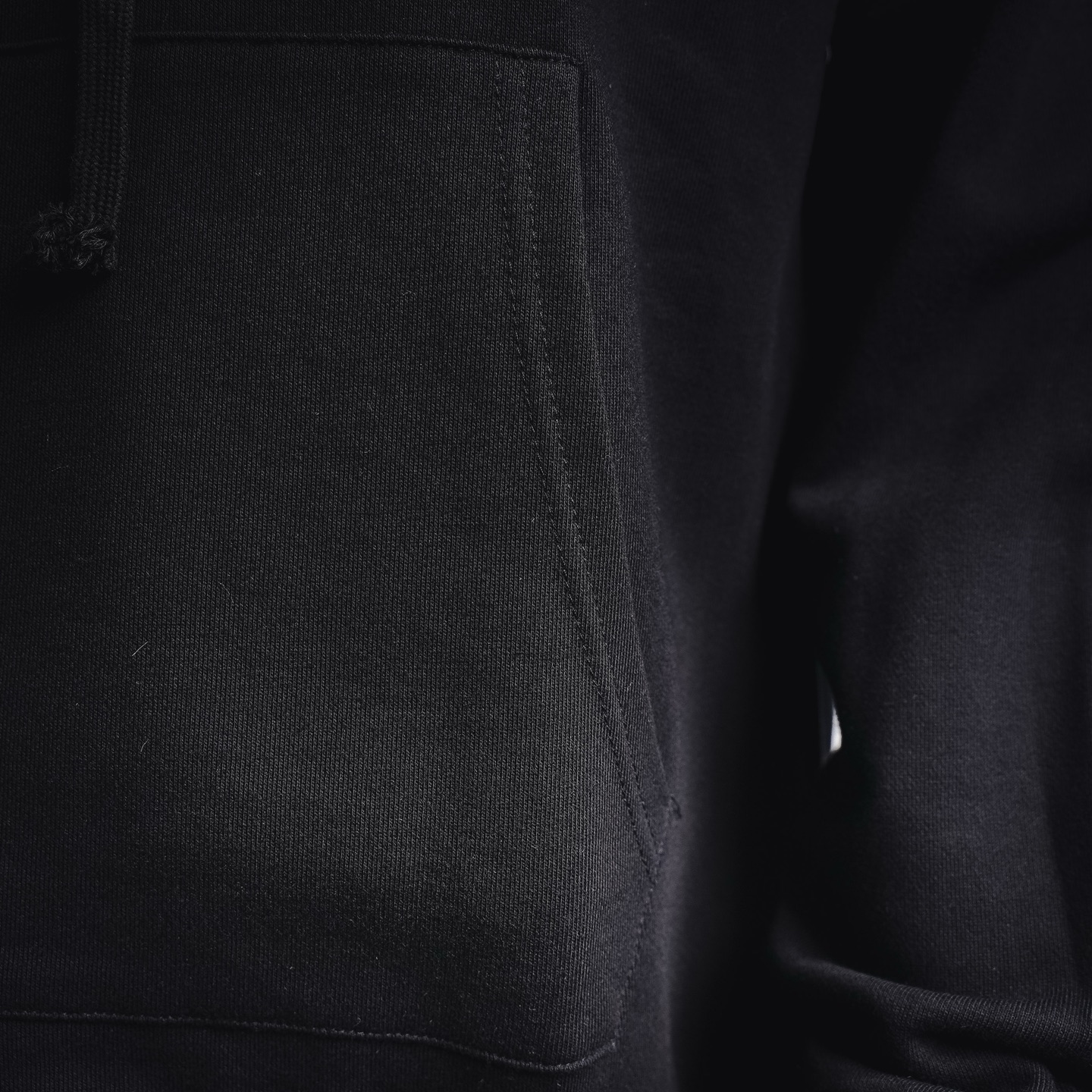 Stone logo badge hoodie