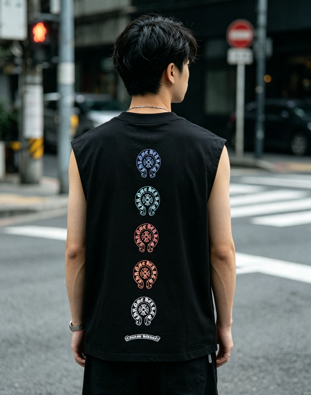 Chrome printed vest