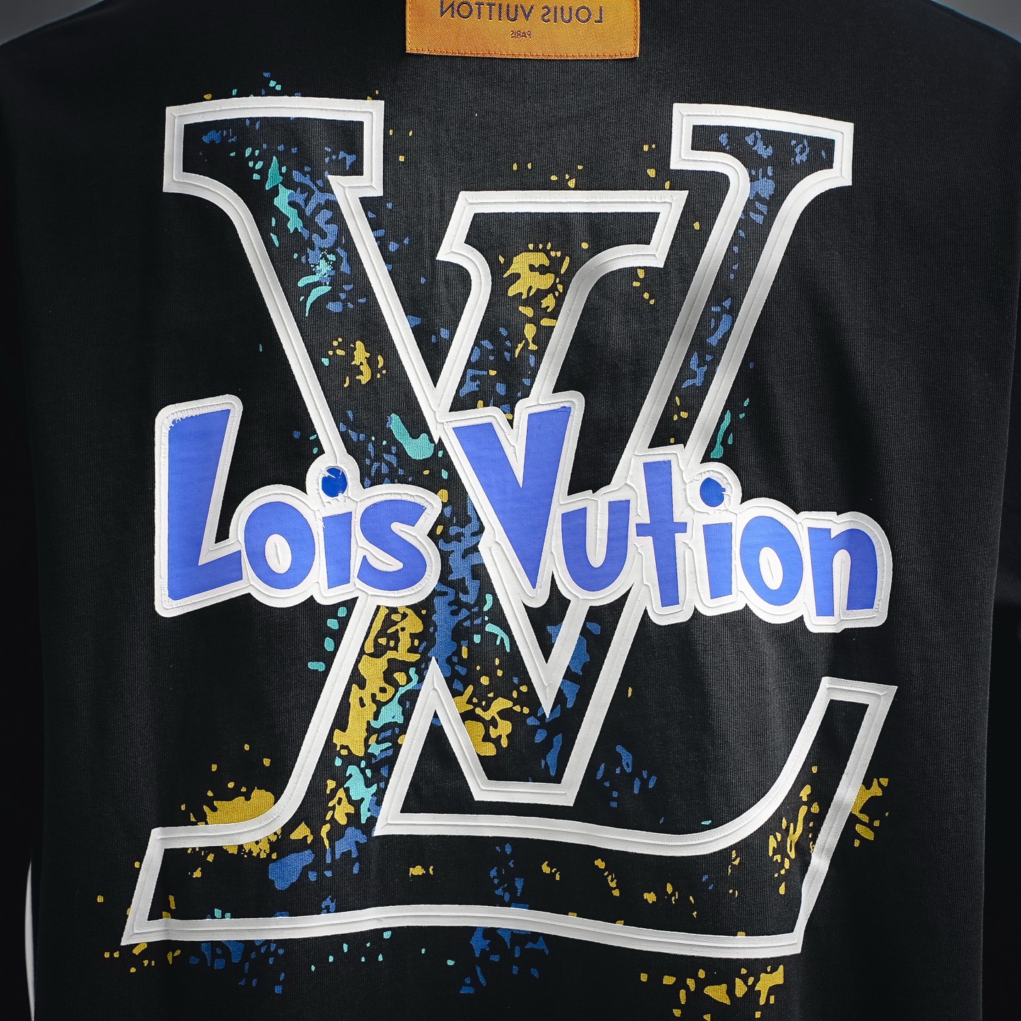 Louis graffiti-print logo t-shirt
