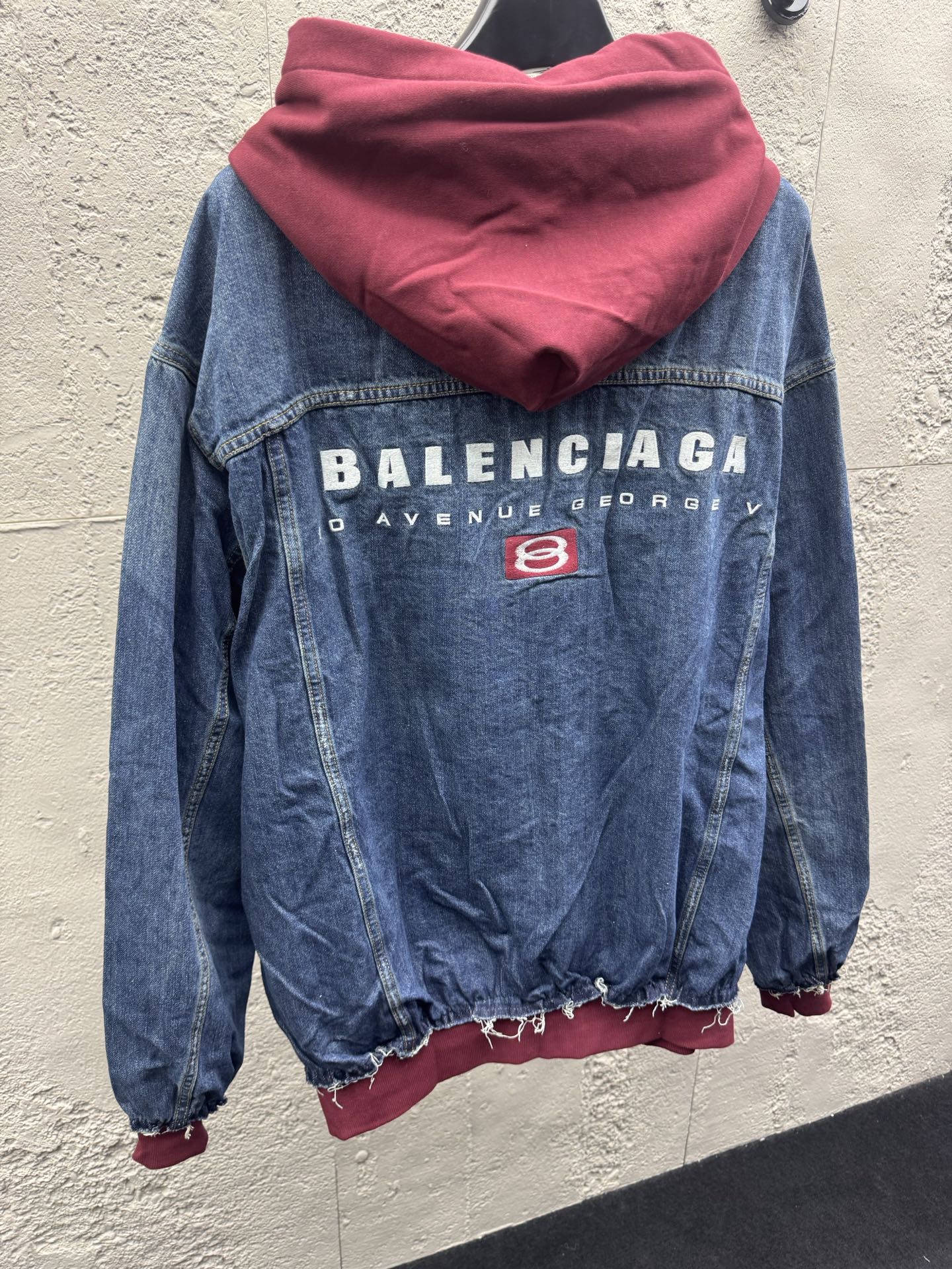 Balen layered denim jacket