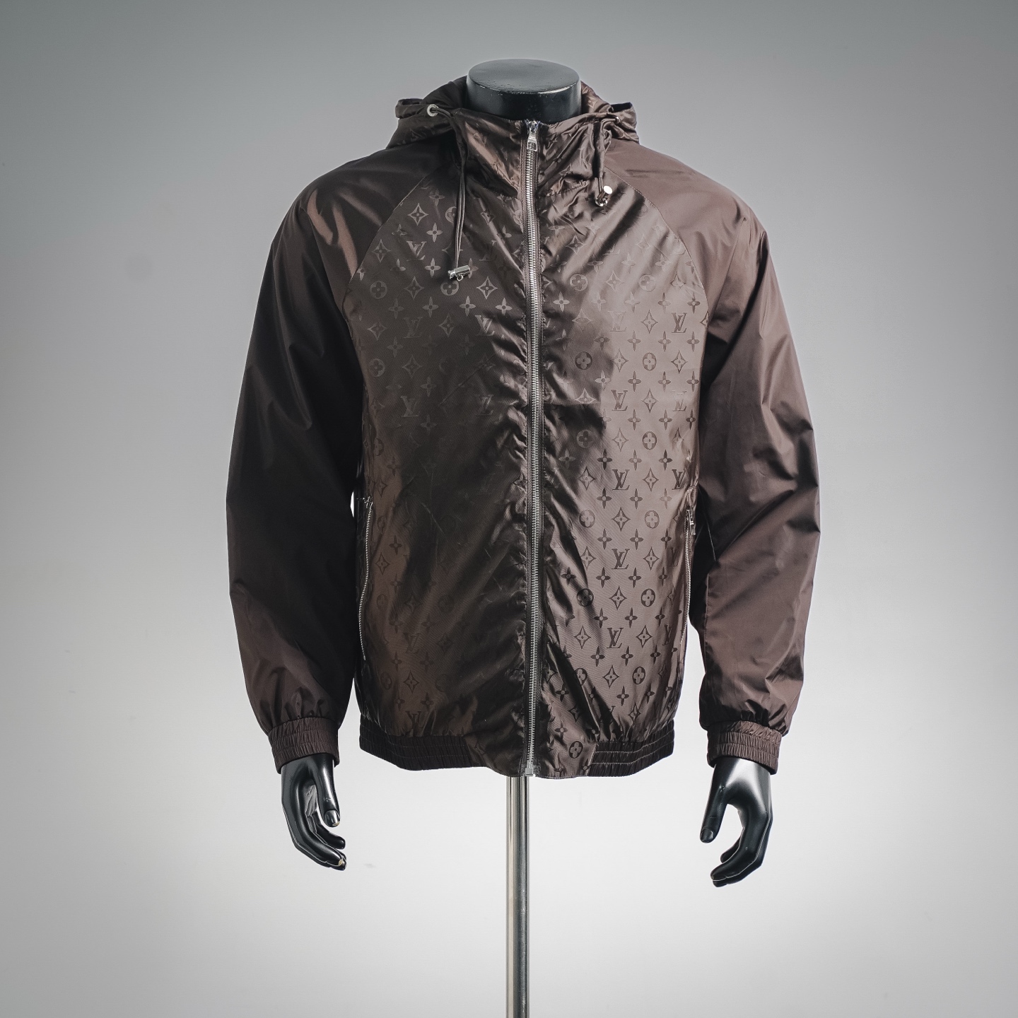 Louis splicing hooded jacket