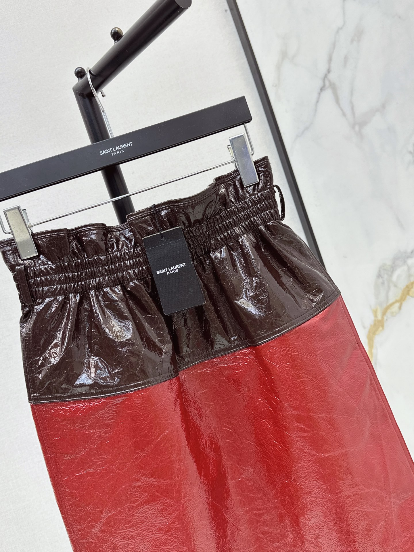 Sain 26ss leather skirt