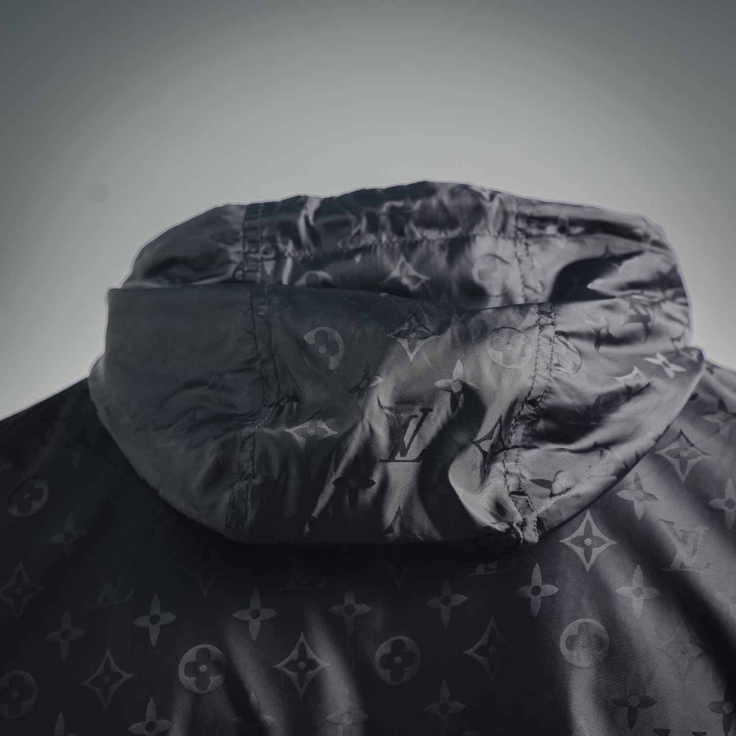 Louis splicing hooded jacket