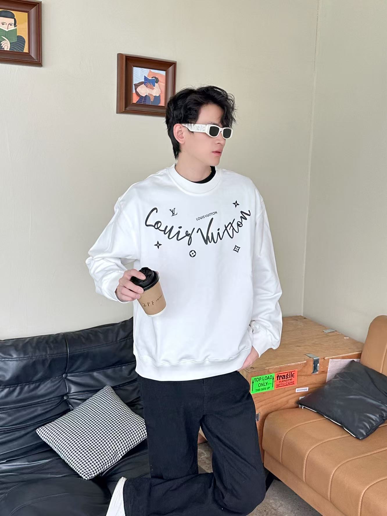 Louis letter printed sweatshirt