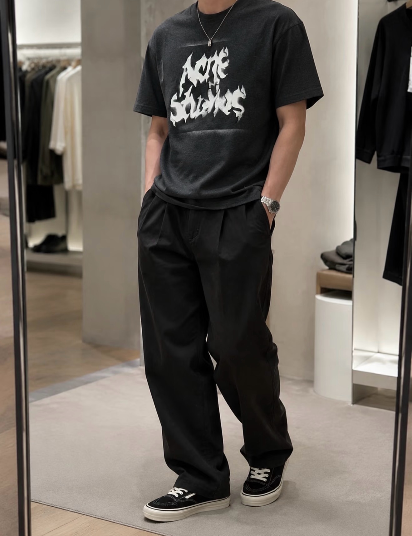 Acne letter printed t-shirt
