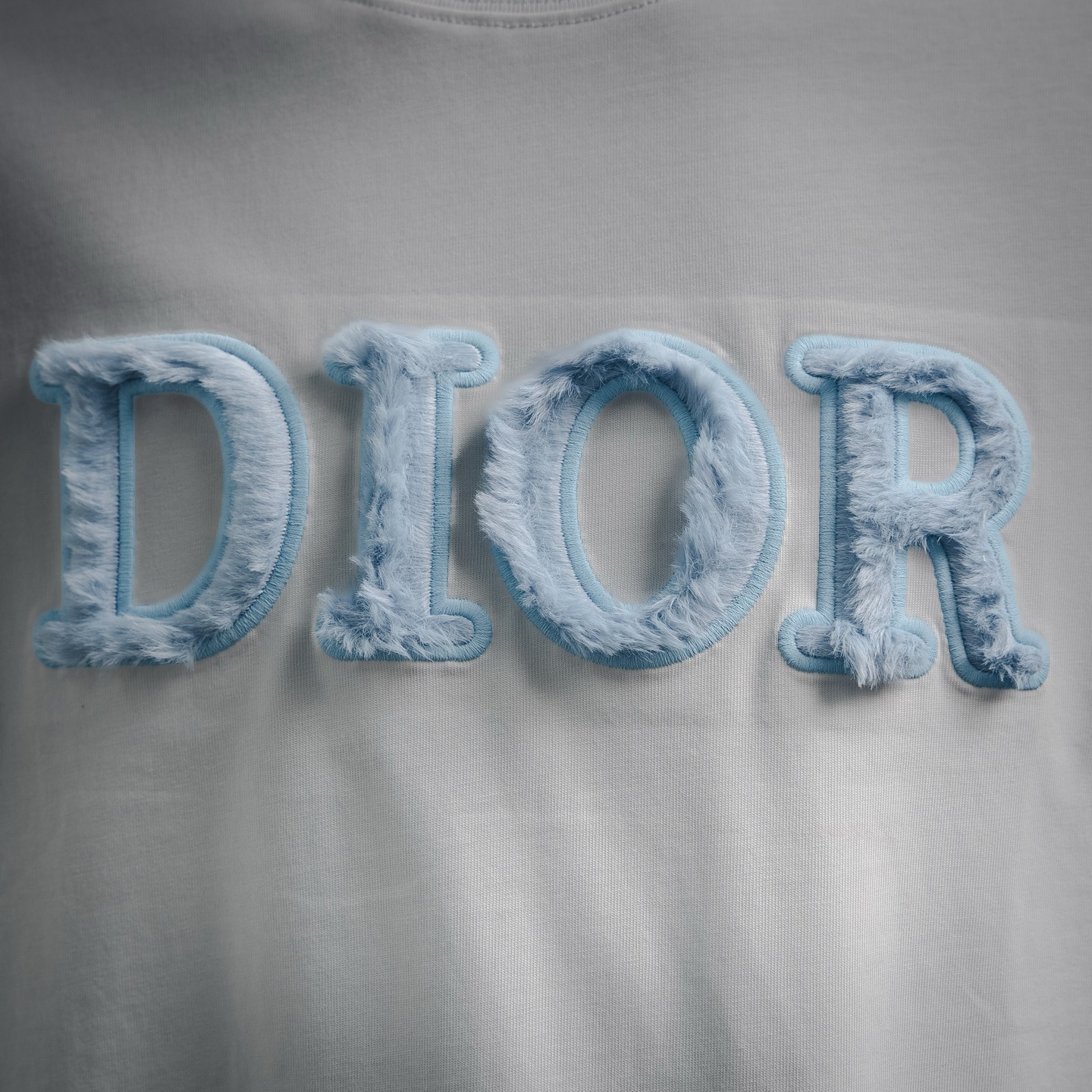 CD velvet letter t-shirt