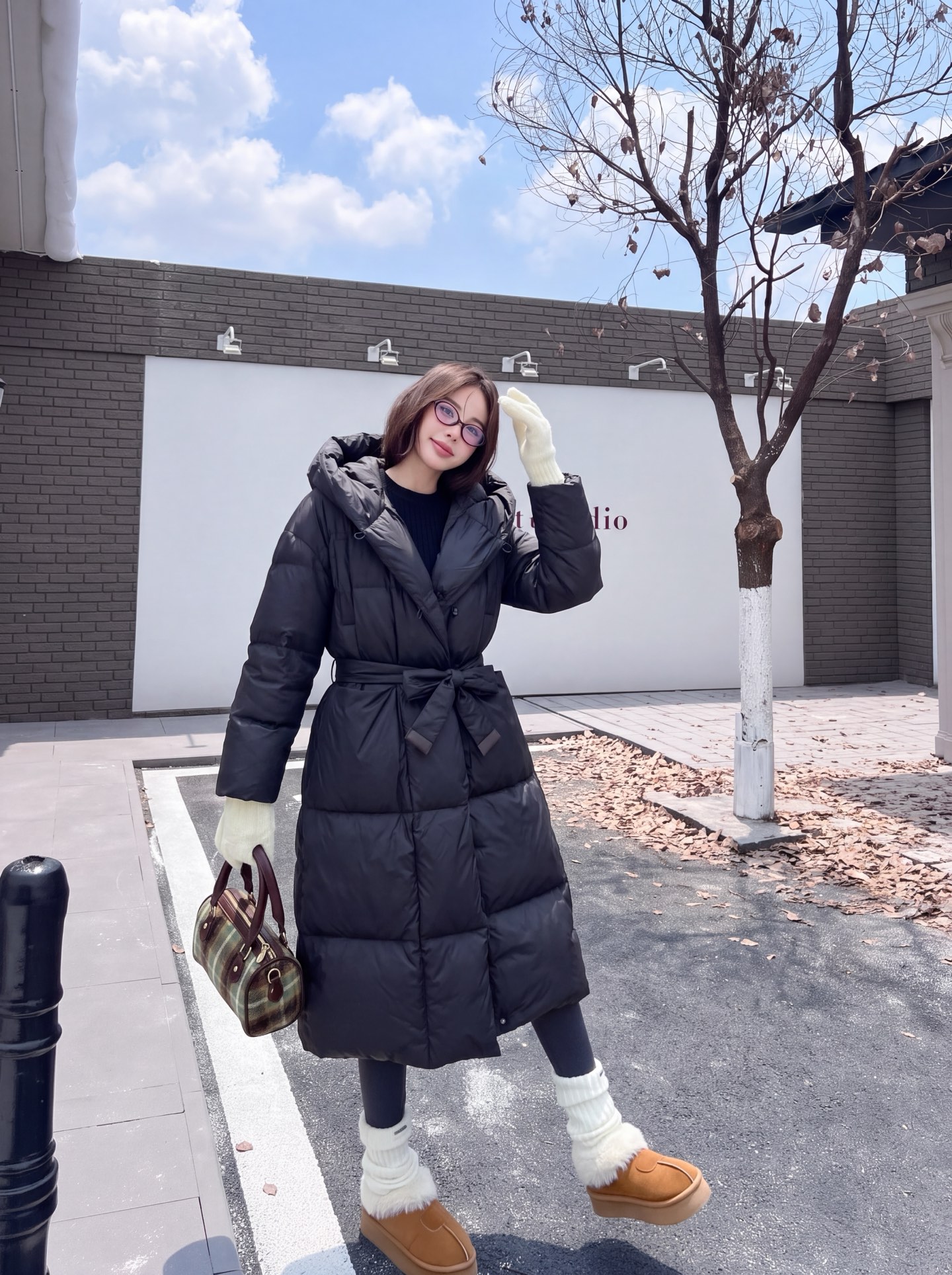 Max 26fw long hooded down jacket