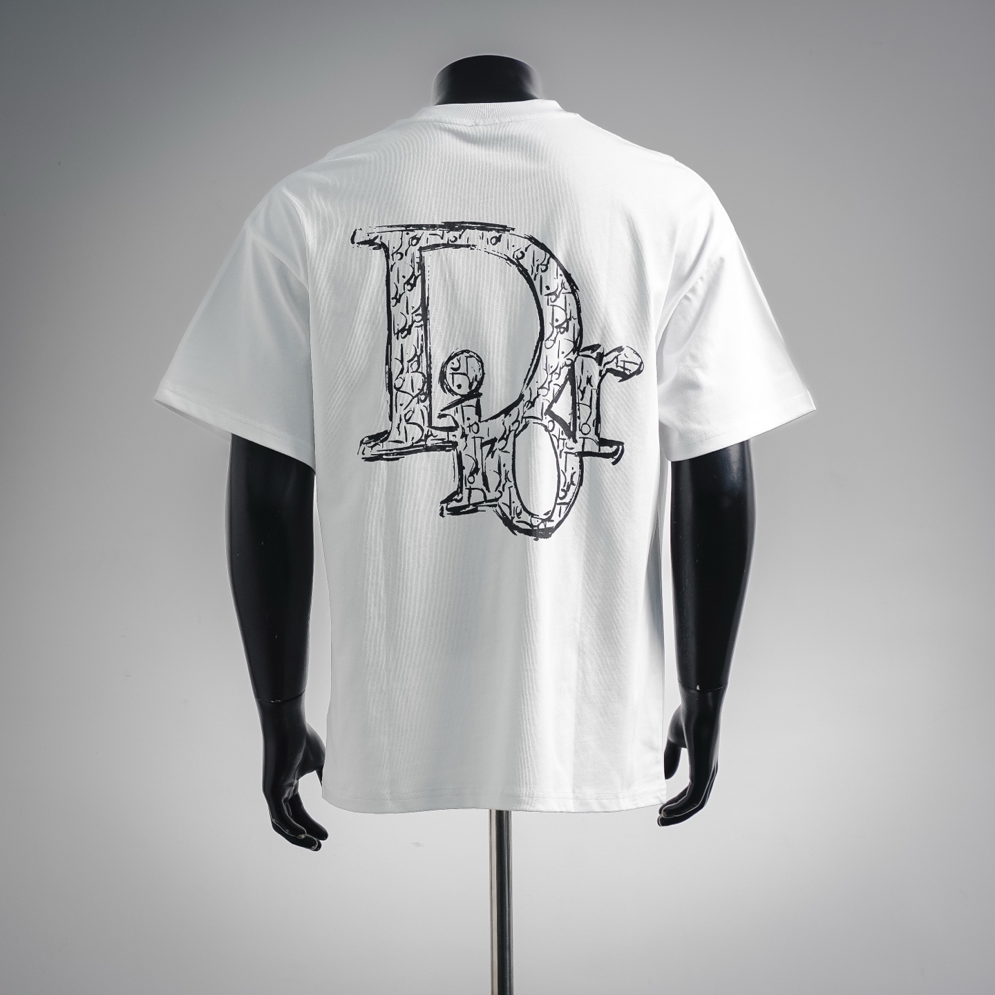 CD letter graffiti-print t-shirt