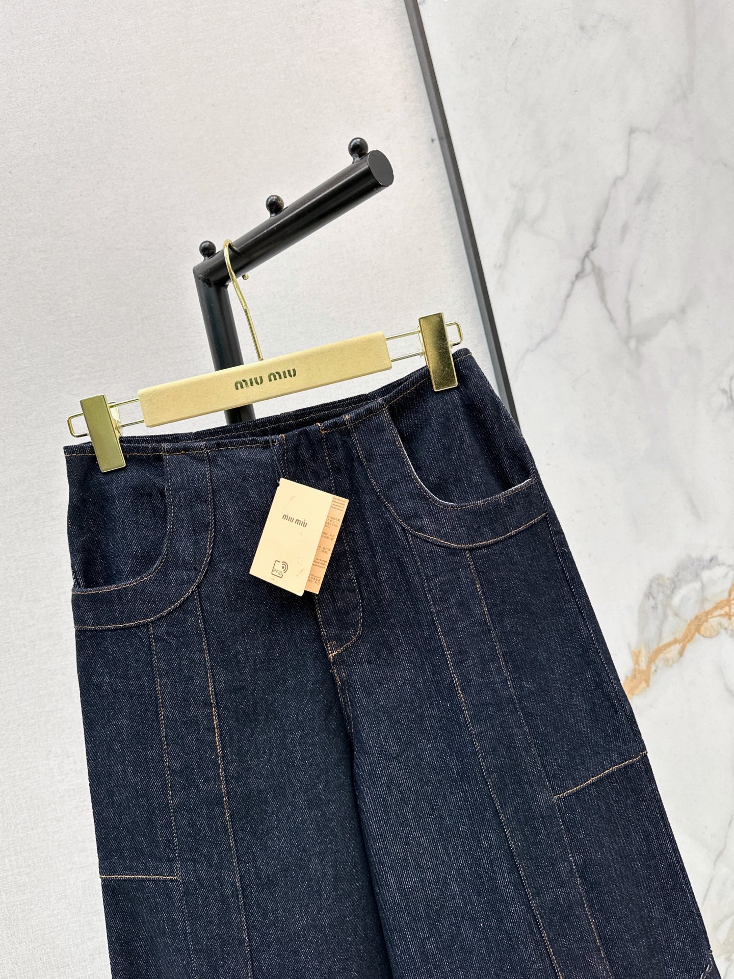 Miu 26fw cargo denim pants