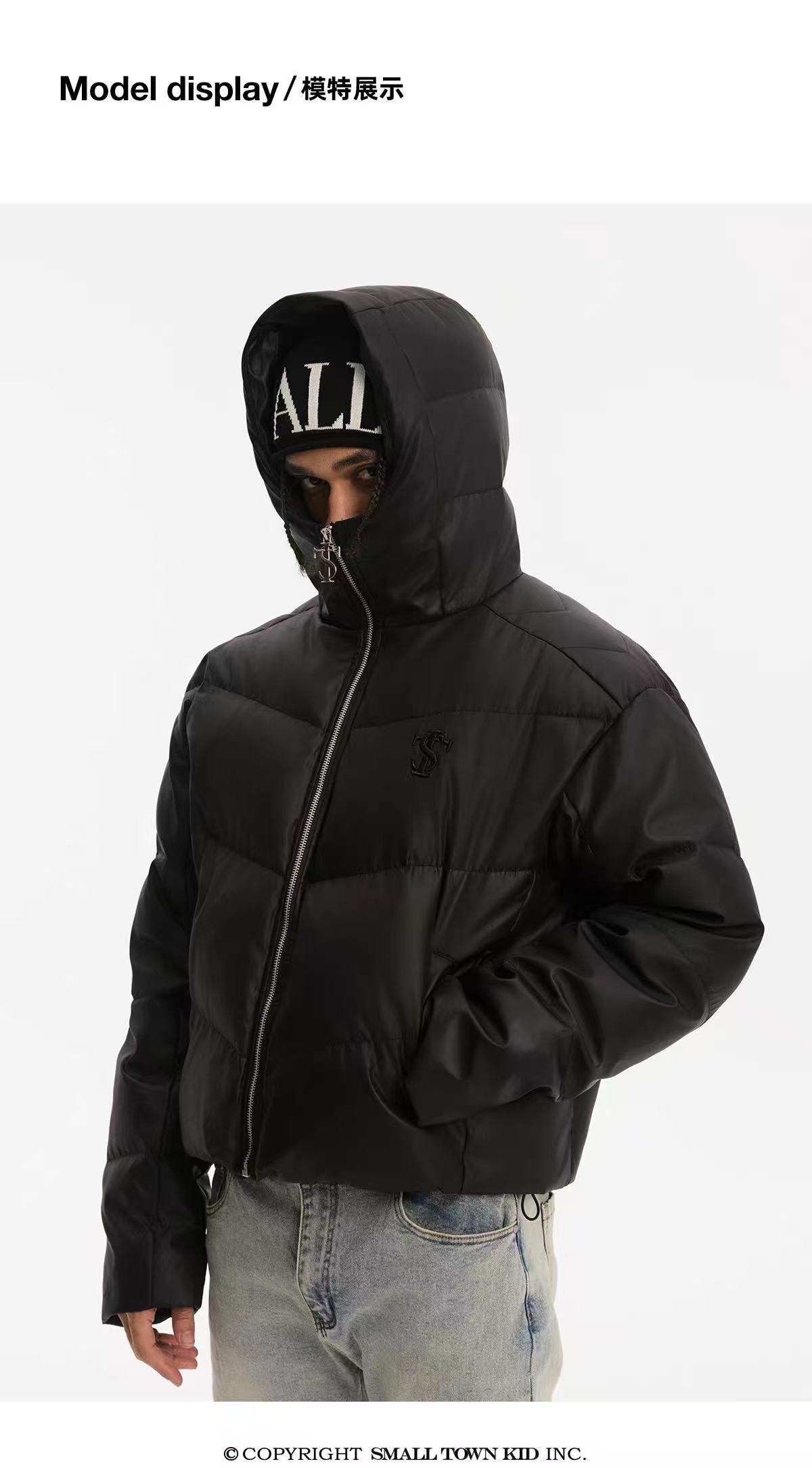 Stk embroidered down jacket