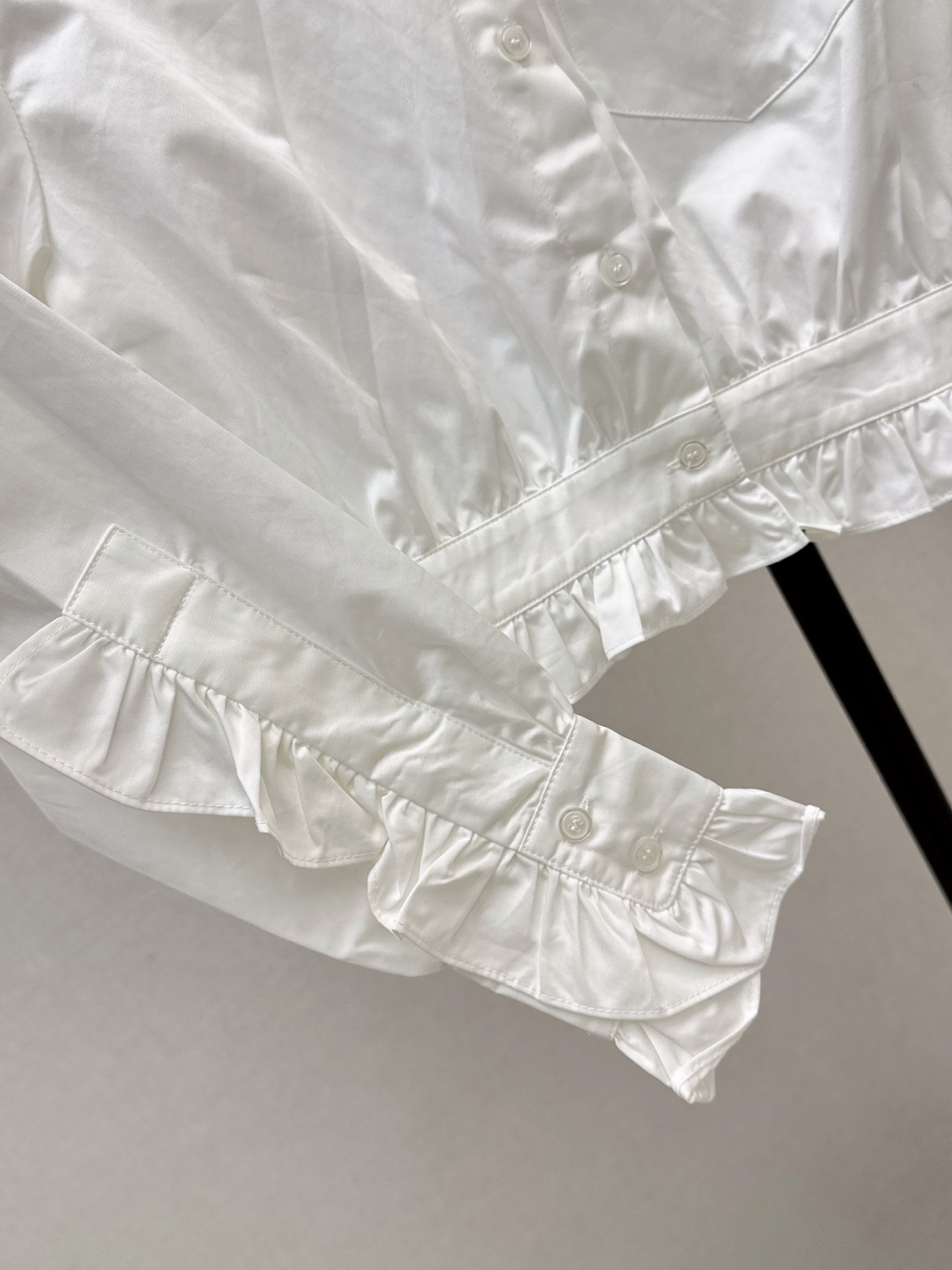 Sain 26fw ruffle shirt