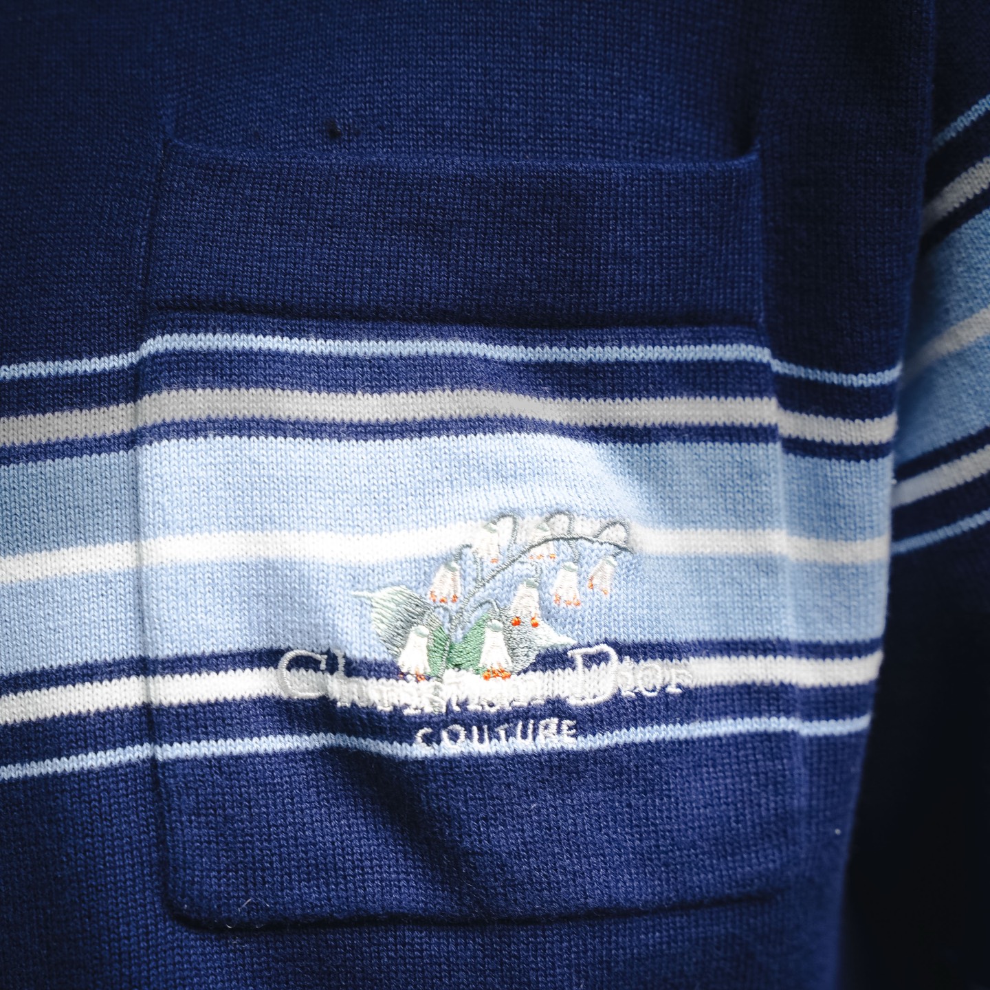 CD embroidered knitted t-shirt