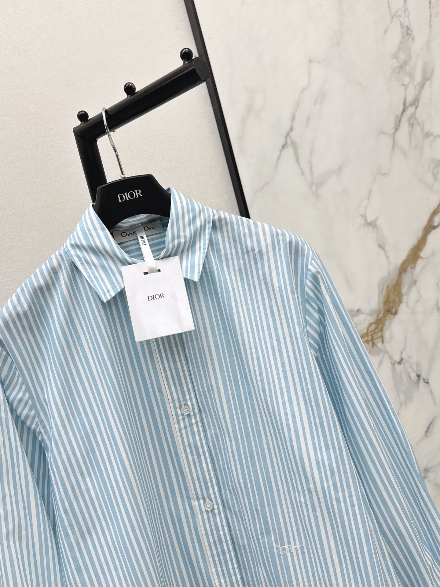 CD 26ss stripe print shirt dress