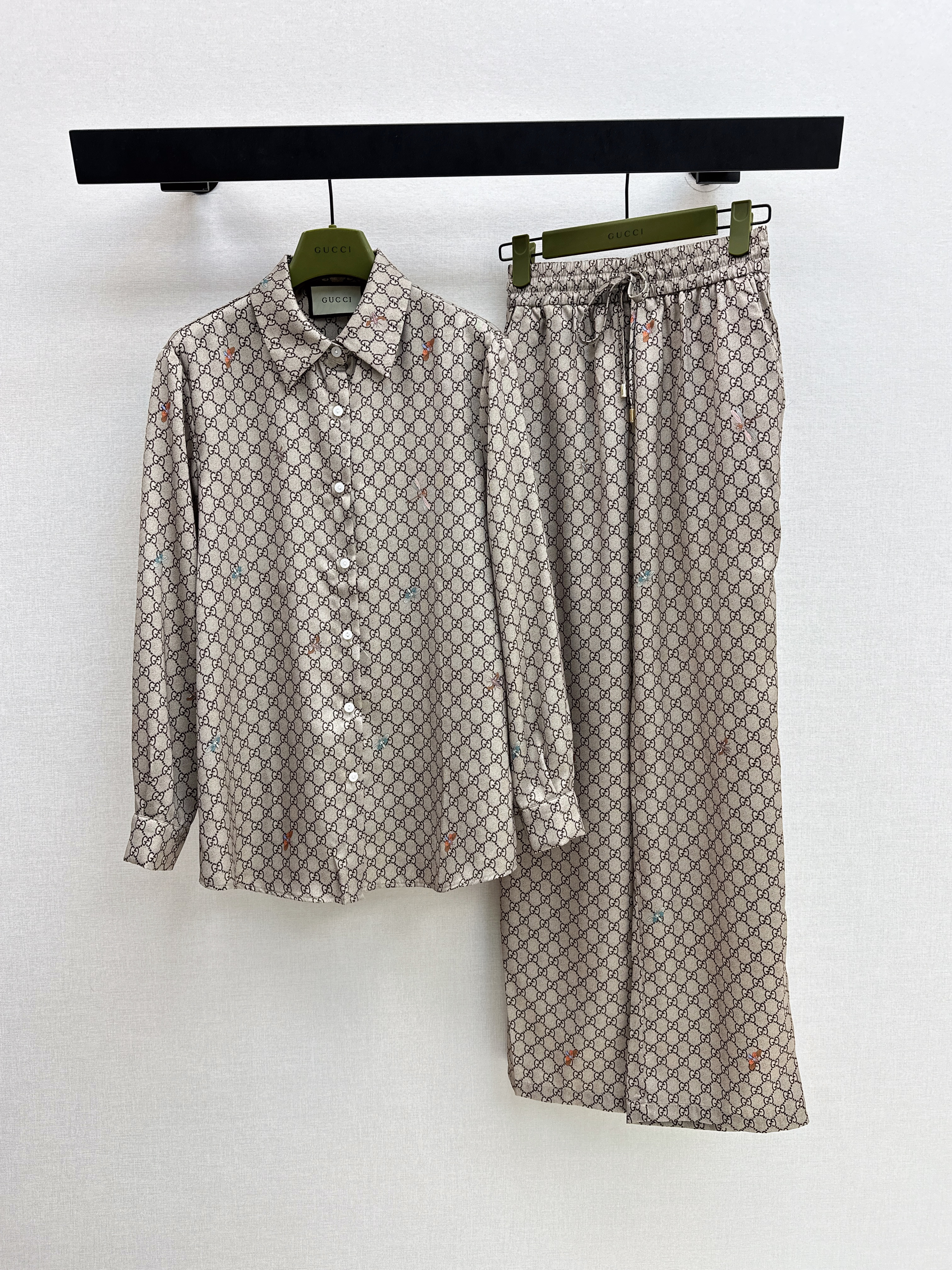 Guc 26ss print shirt pants set