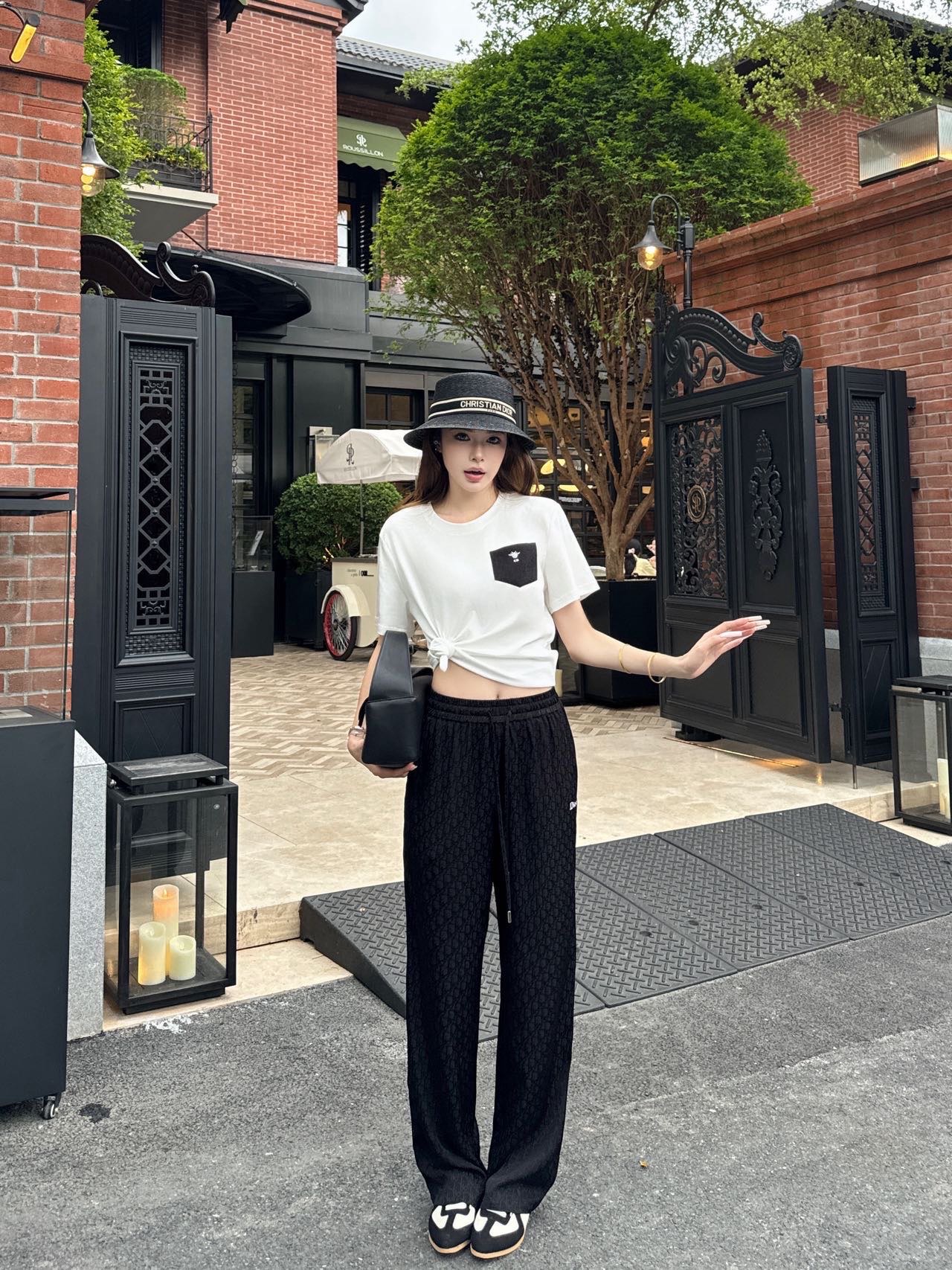 CD 26ss t-shirt wide leg pants set