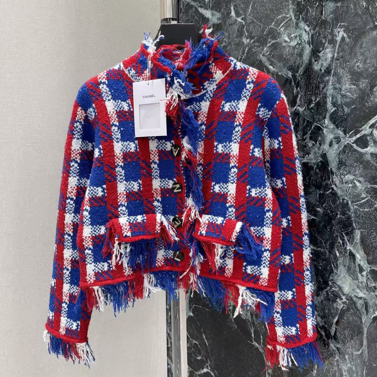 Chan 26fw Plaid Tweed Jacket