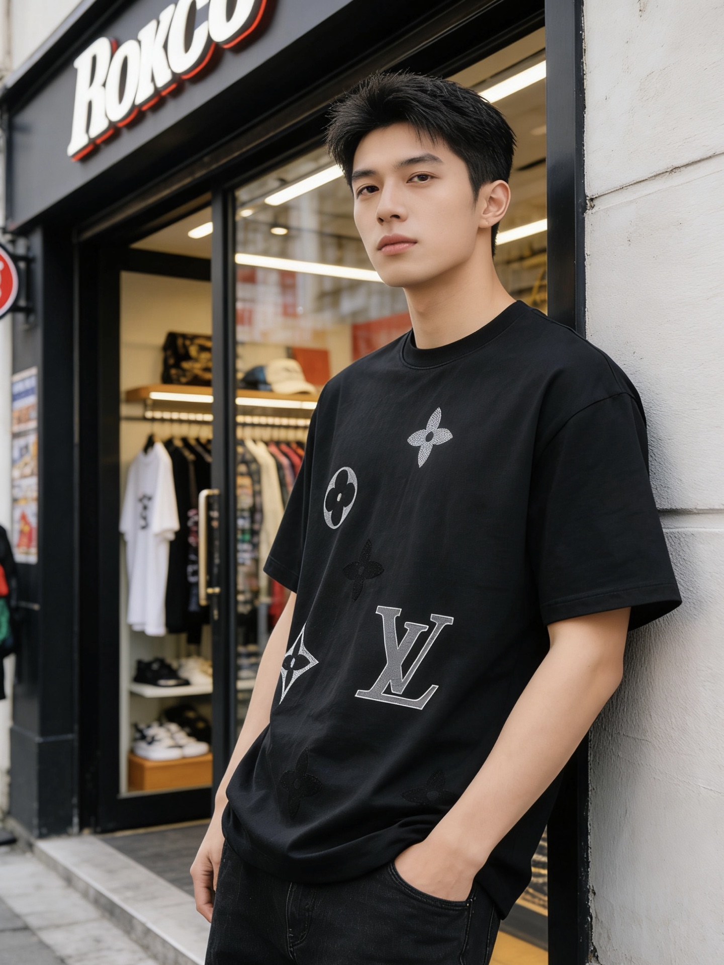 Louis flocked printed t-shirt