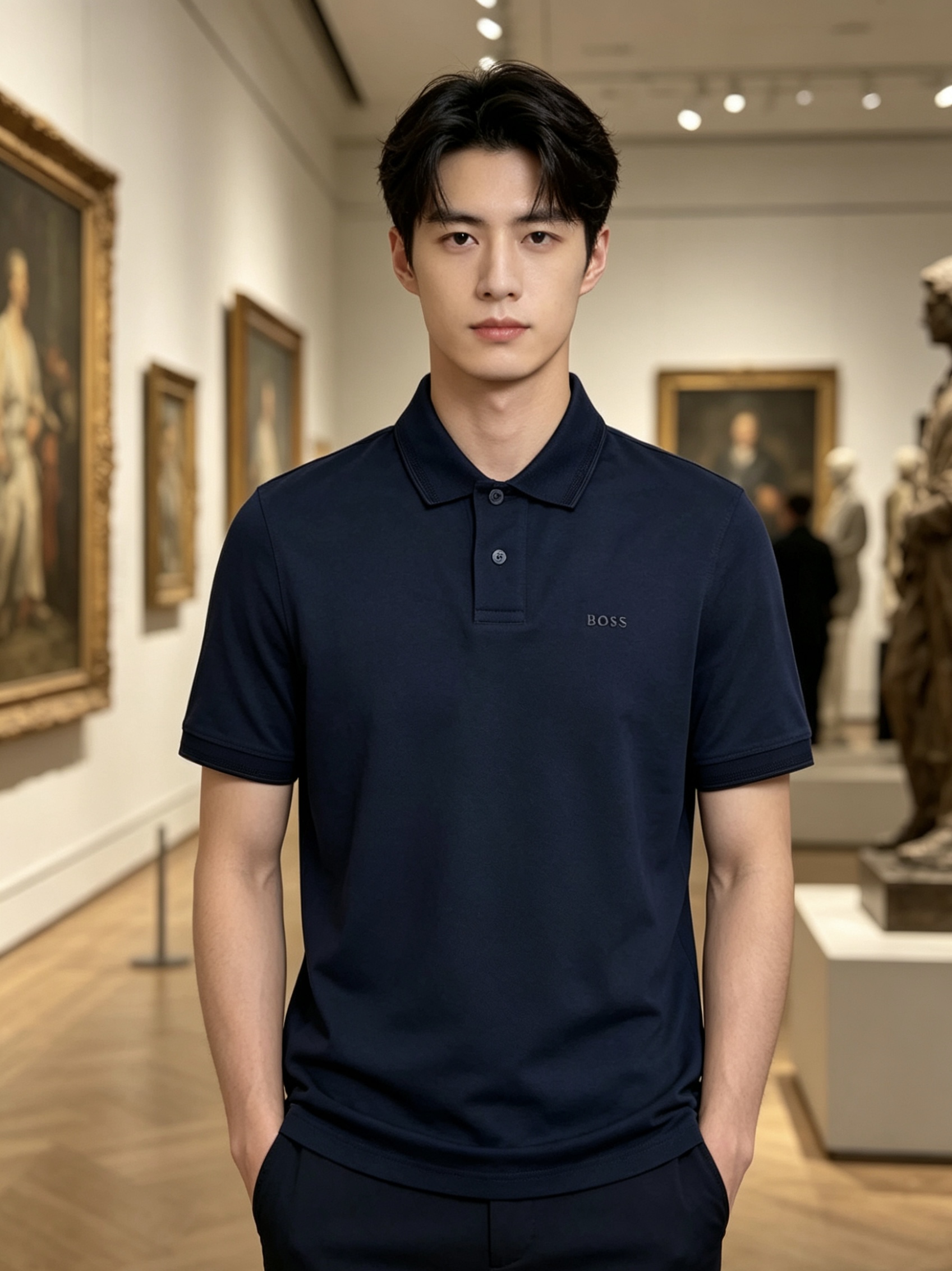 Bos embroidered Polo