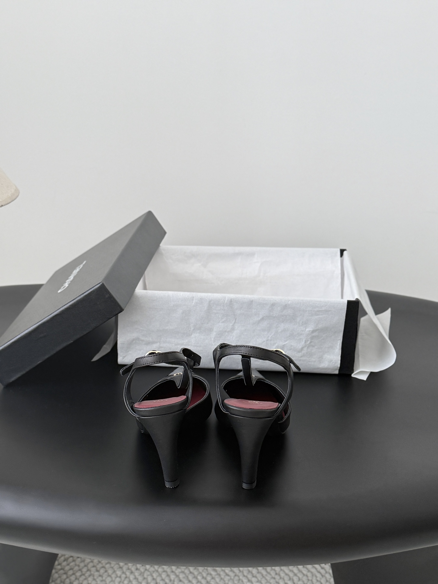 Chan 26P slingback t-strap heels