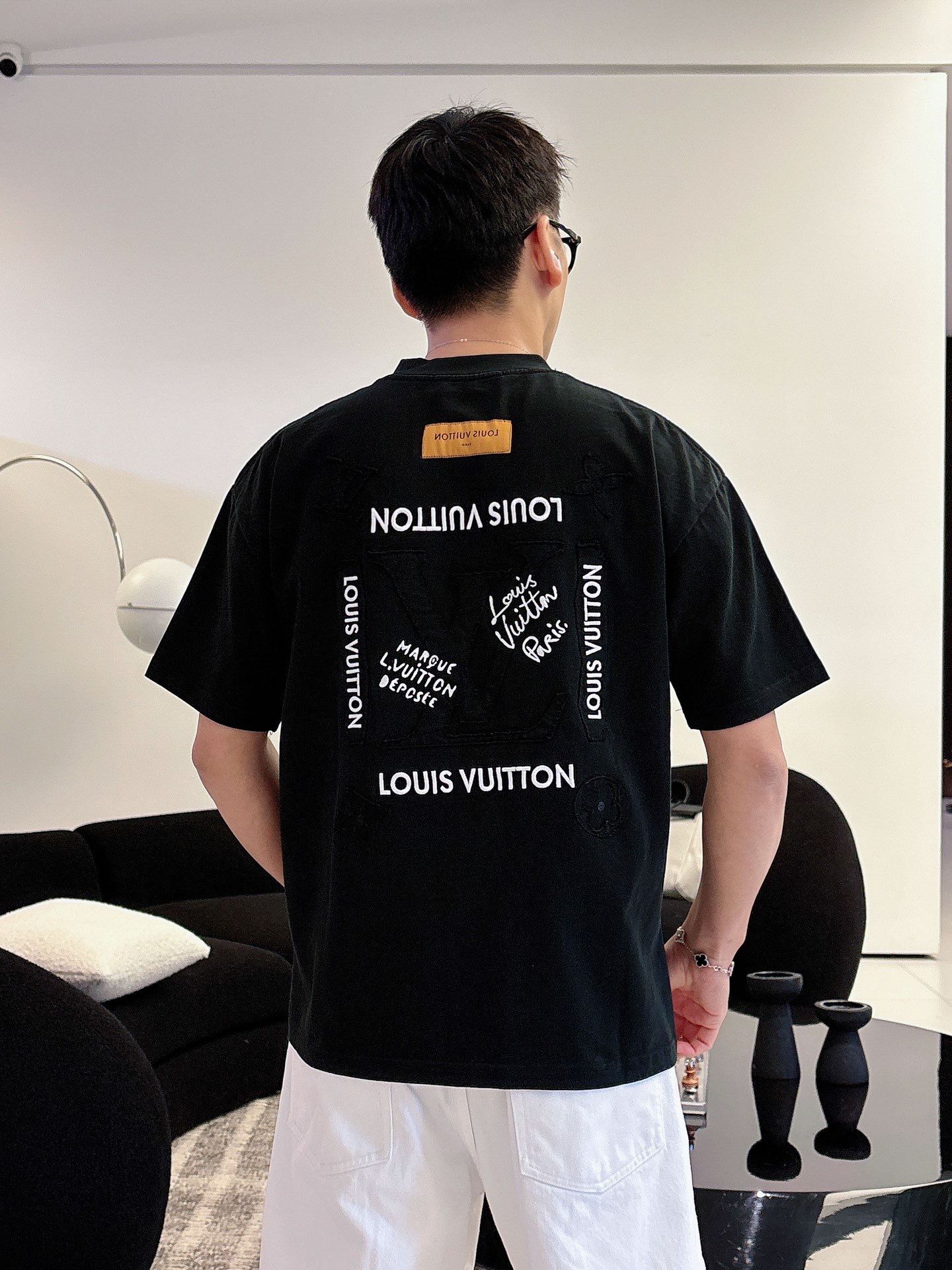 Louis letter applique t-shirt