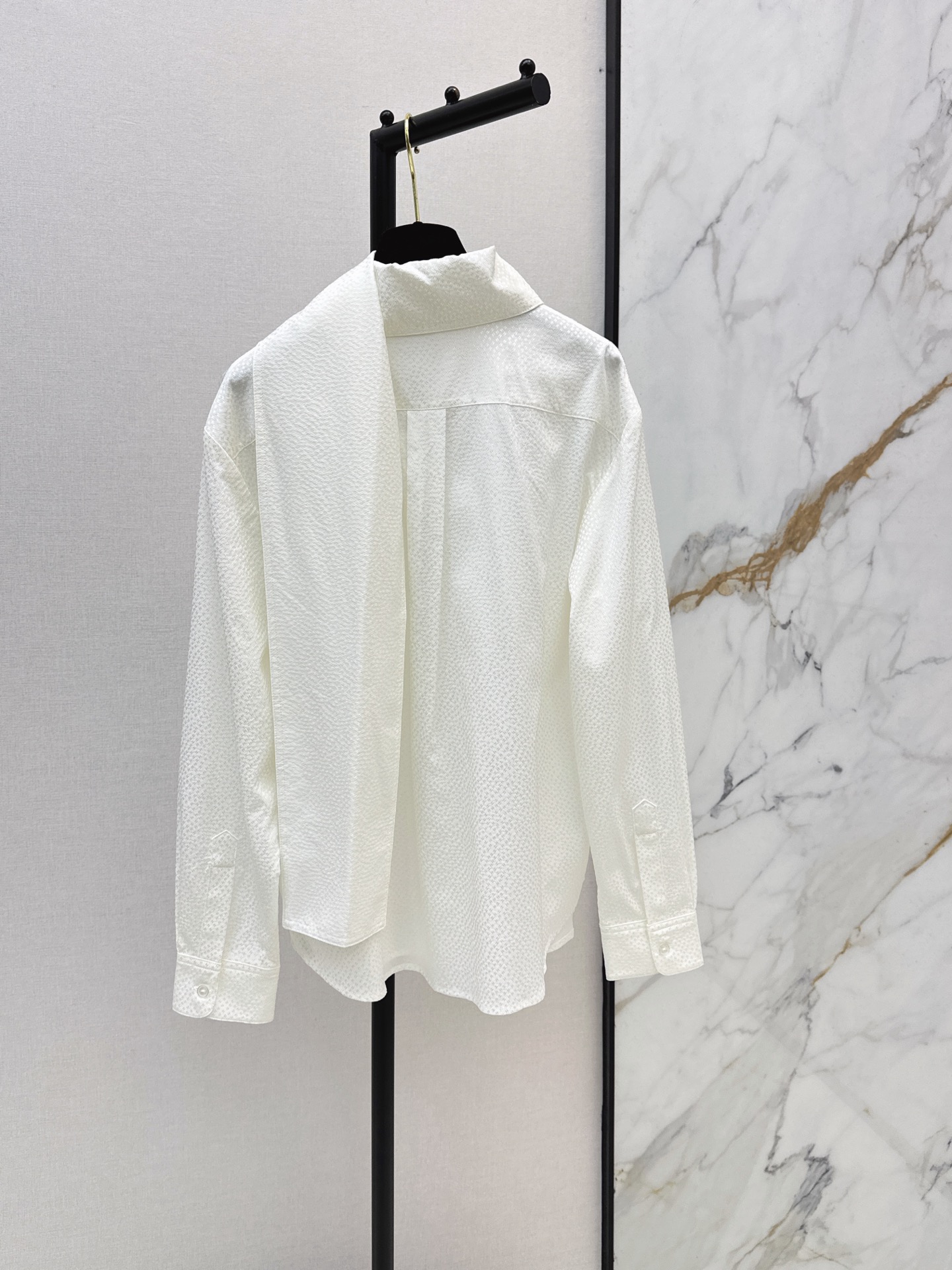 Chan 26fw jacquard silk shirt