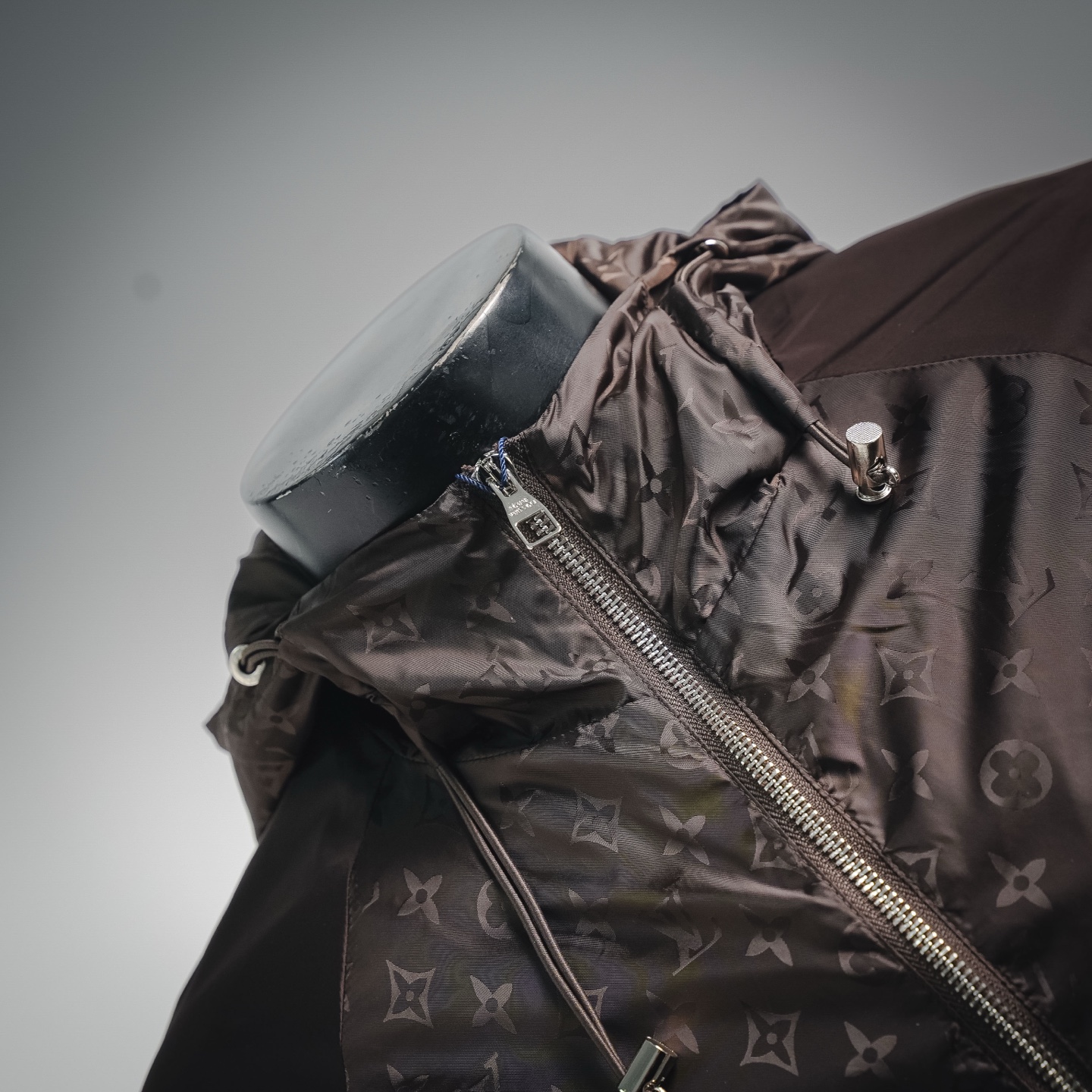 Louis splicing hooded jacket