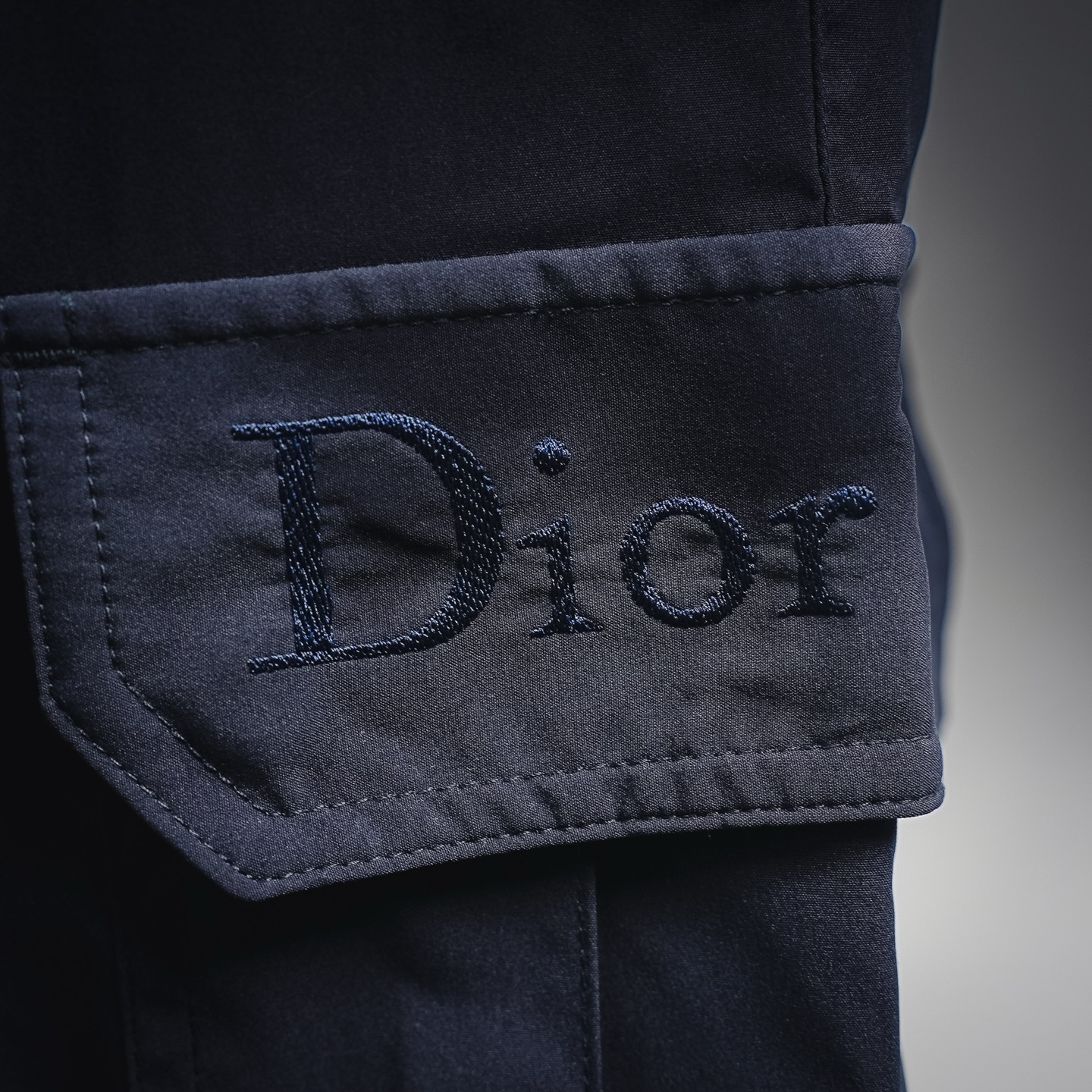 CD embroidered cargo pants