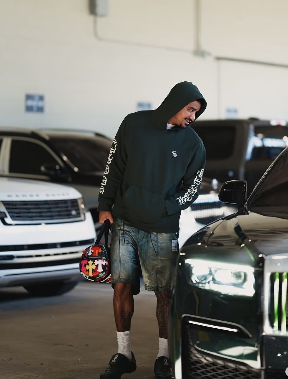 Chrome embroidered hoodie