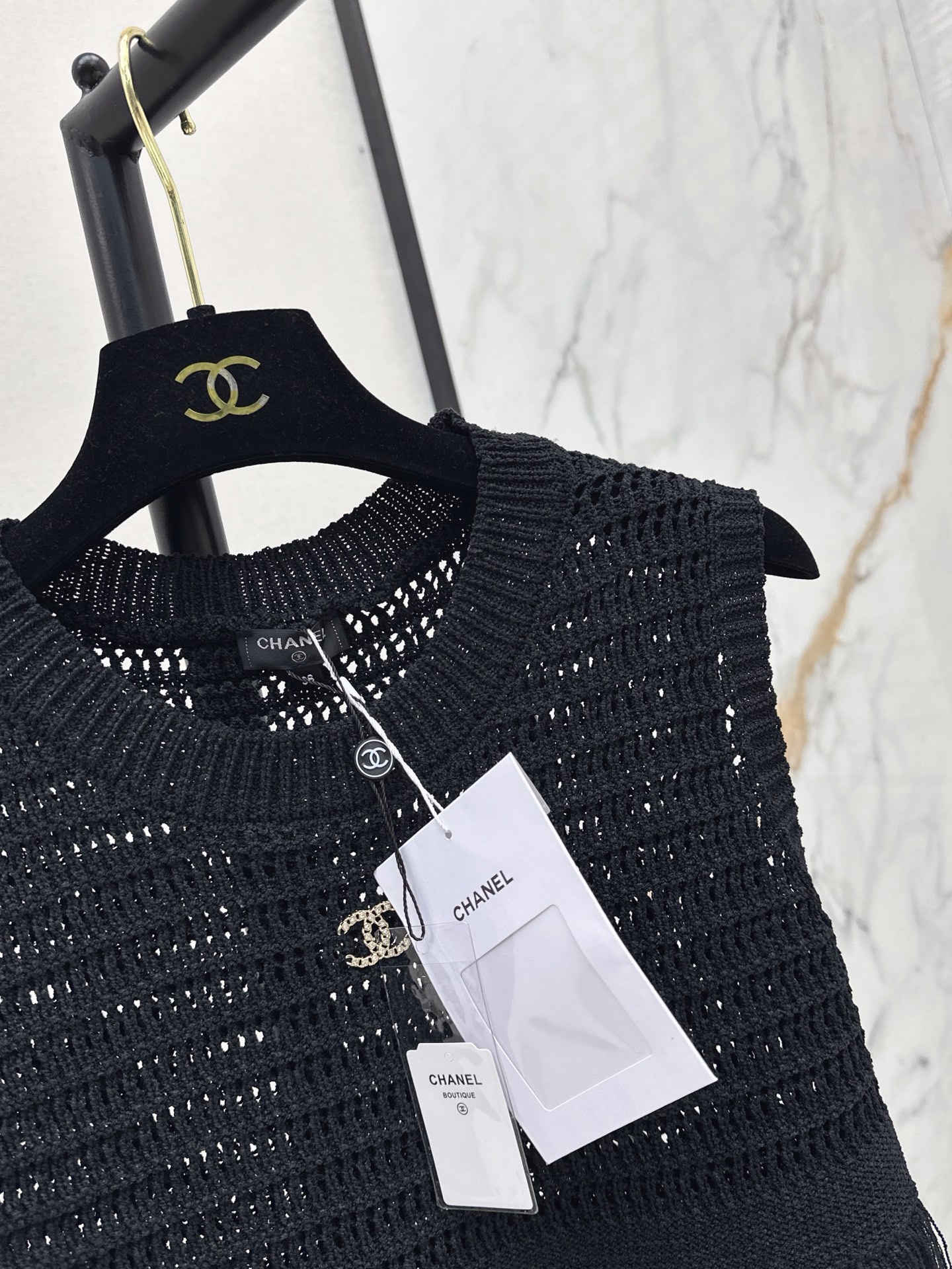 Chan 2ss knit fringe vest