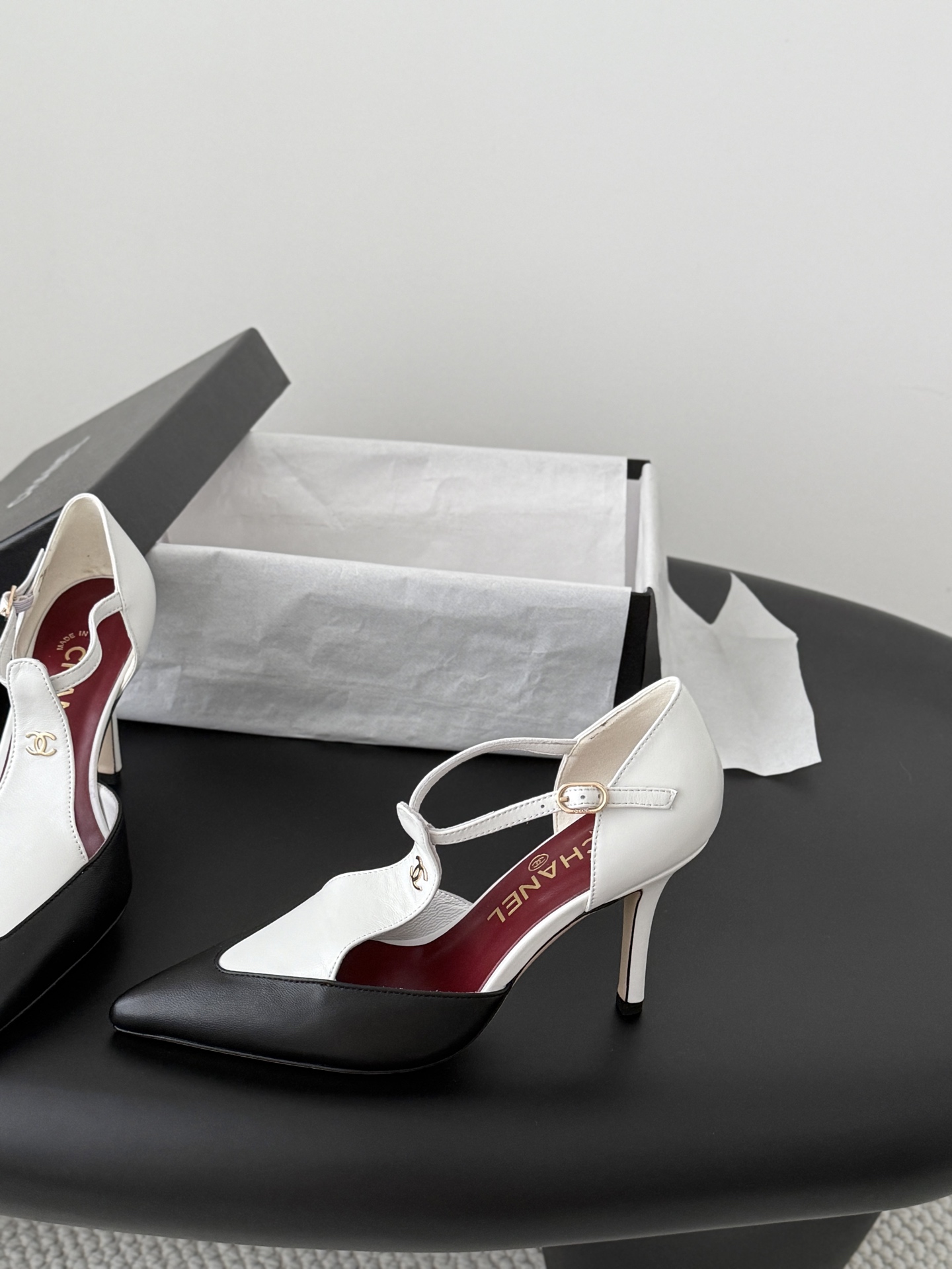 Chan 26P t-strap stilettoes