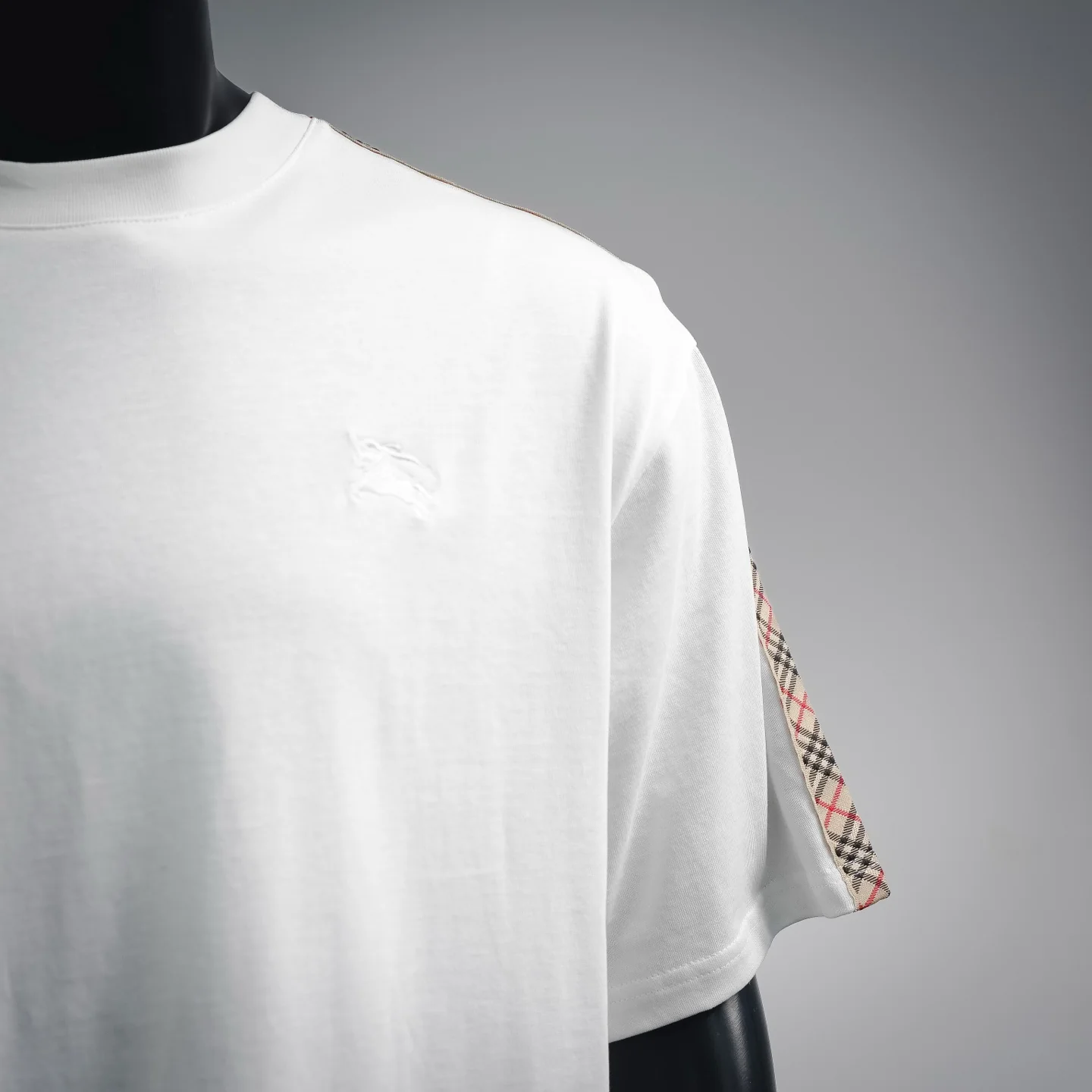 Bur plaid embroidered t-shirt