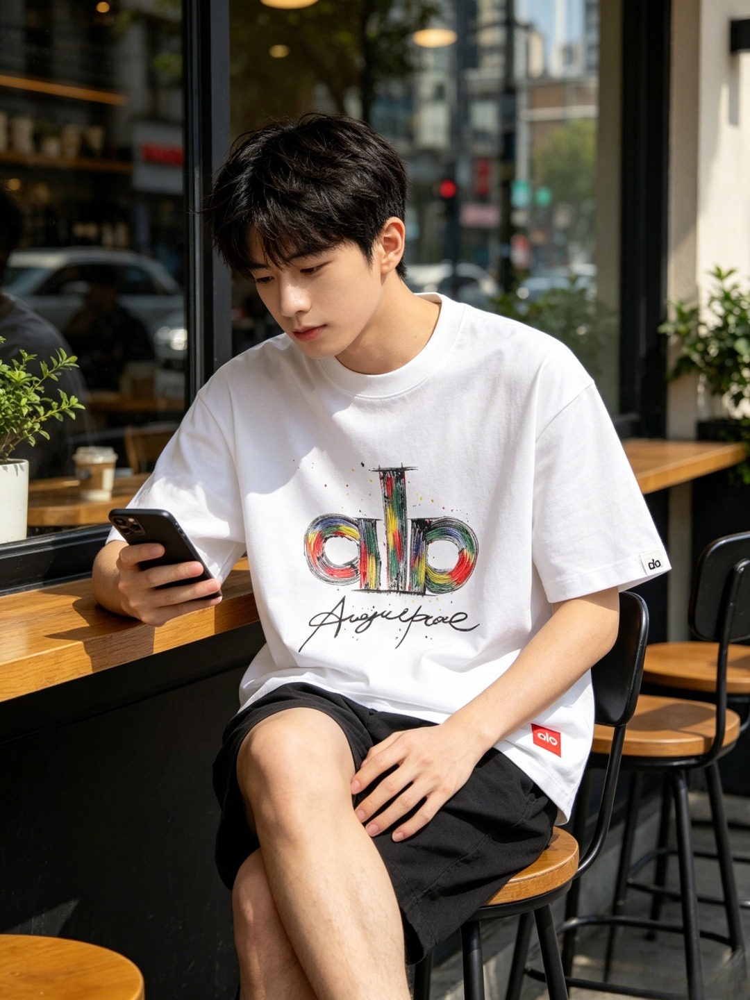 Al graffiti-print t-shirt