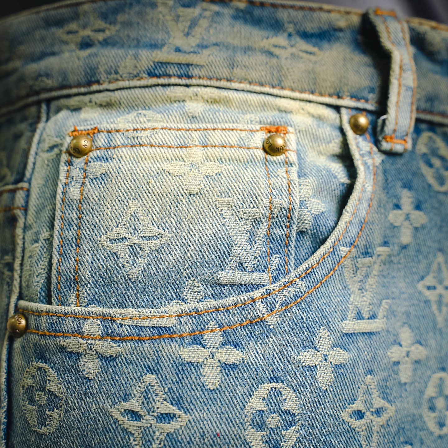 Louis jacquard washed jeans