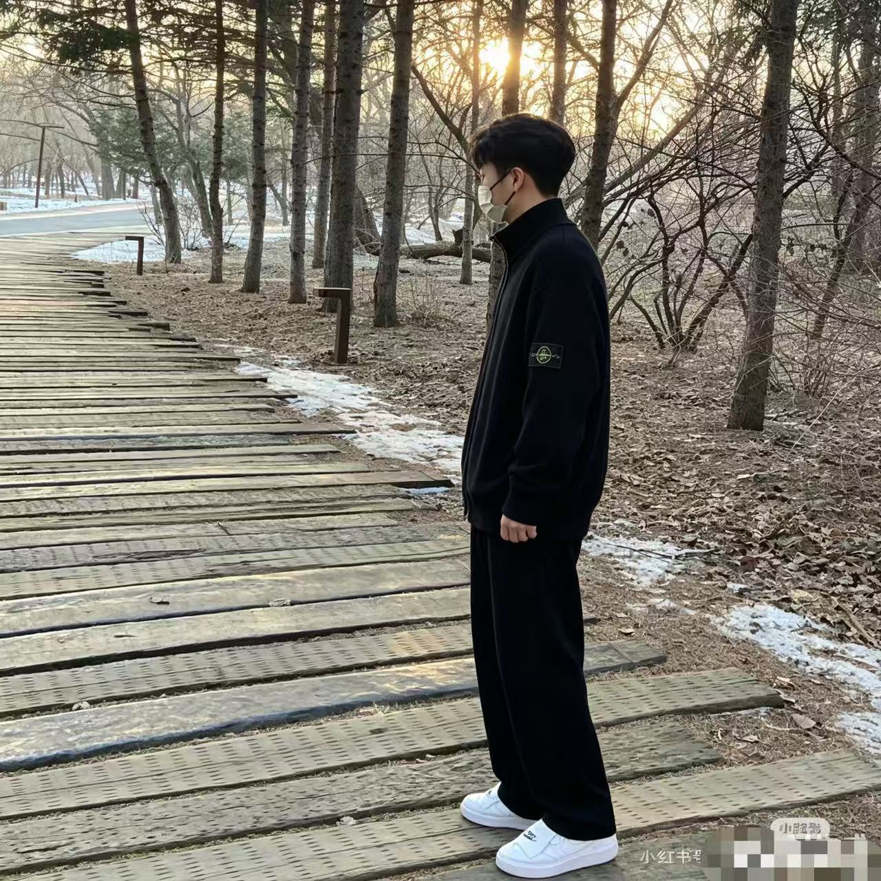 Stone zip-up sweater coat