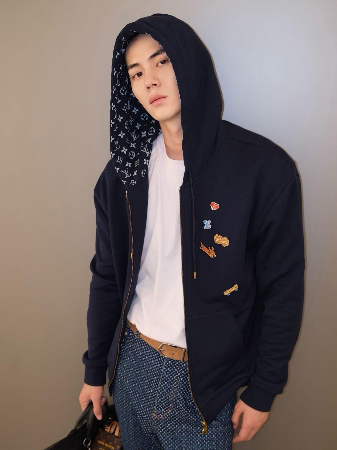 Louis logo badge printedjacket