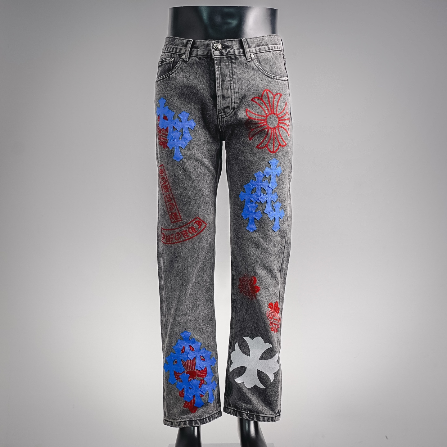 Chrome applique jeans