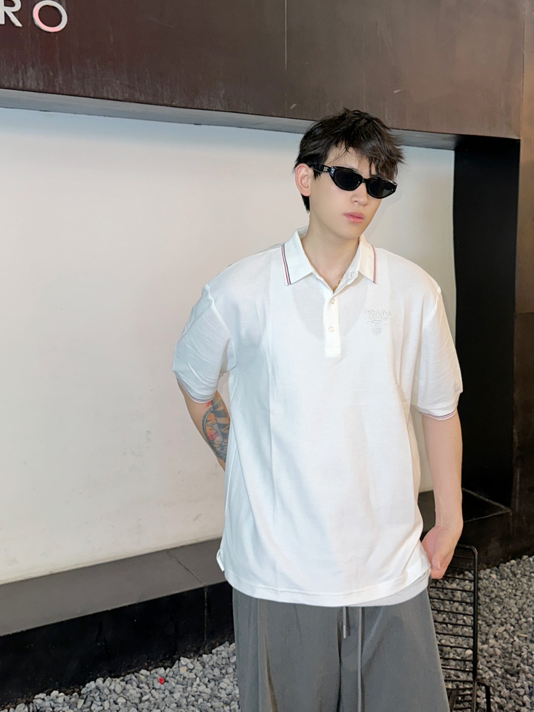 Pra striped Polo
