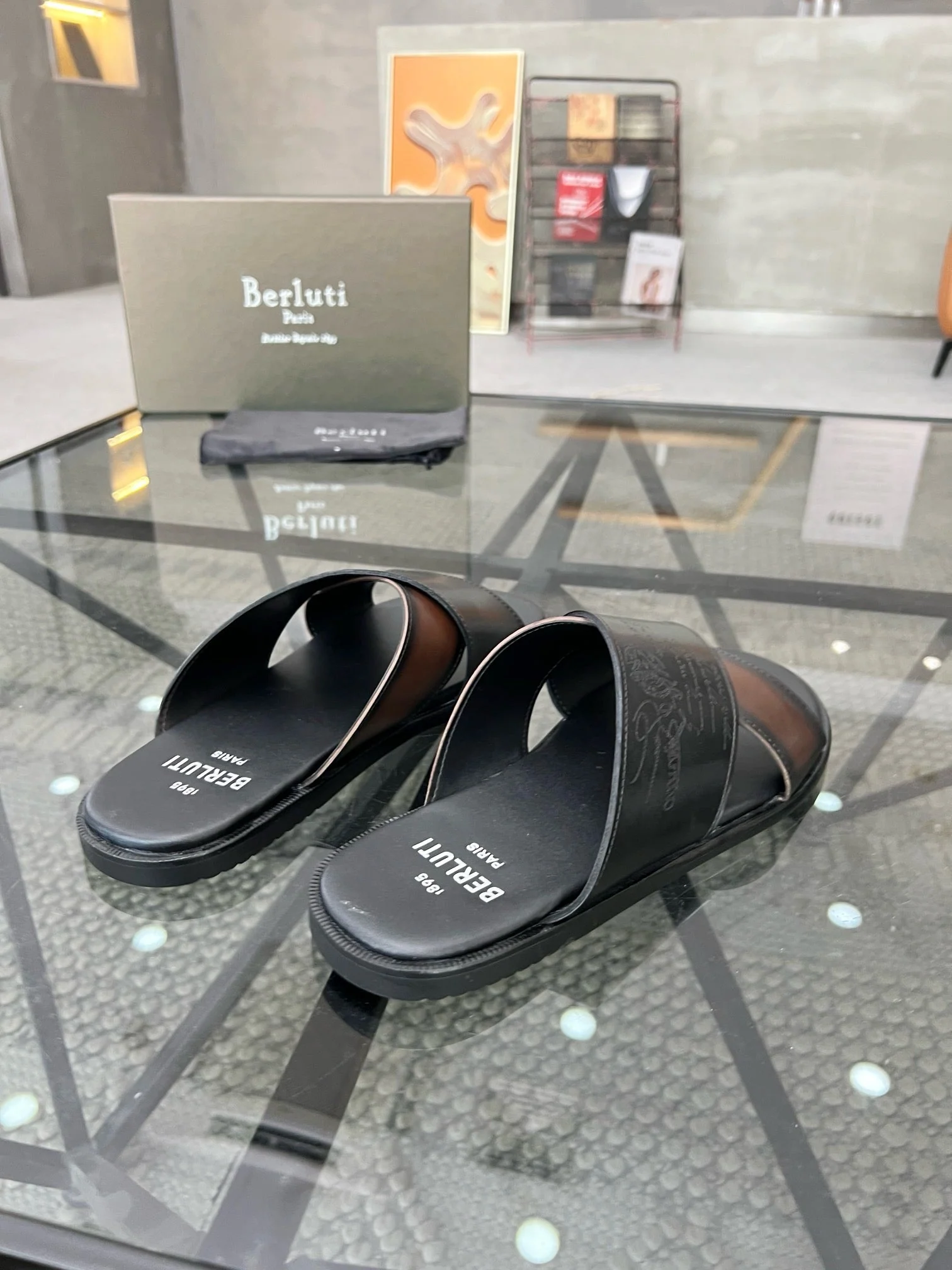 Berlut leather slippers