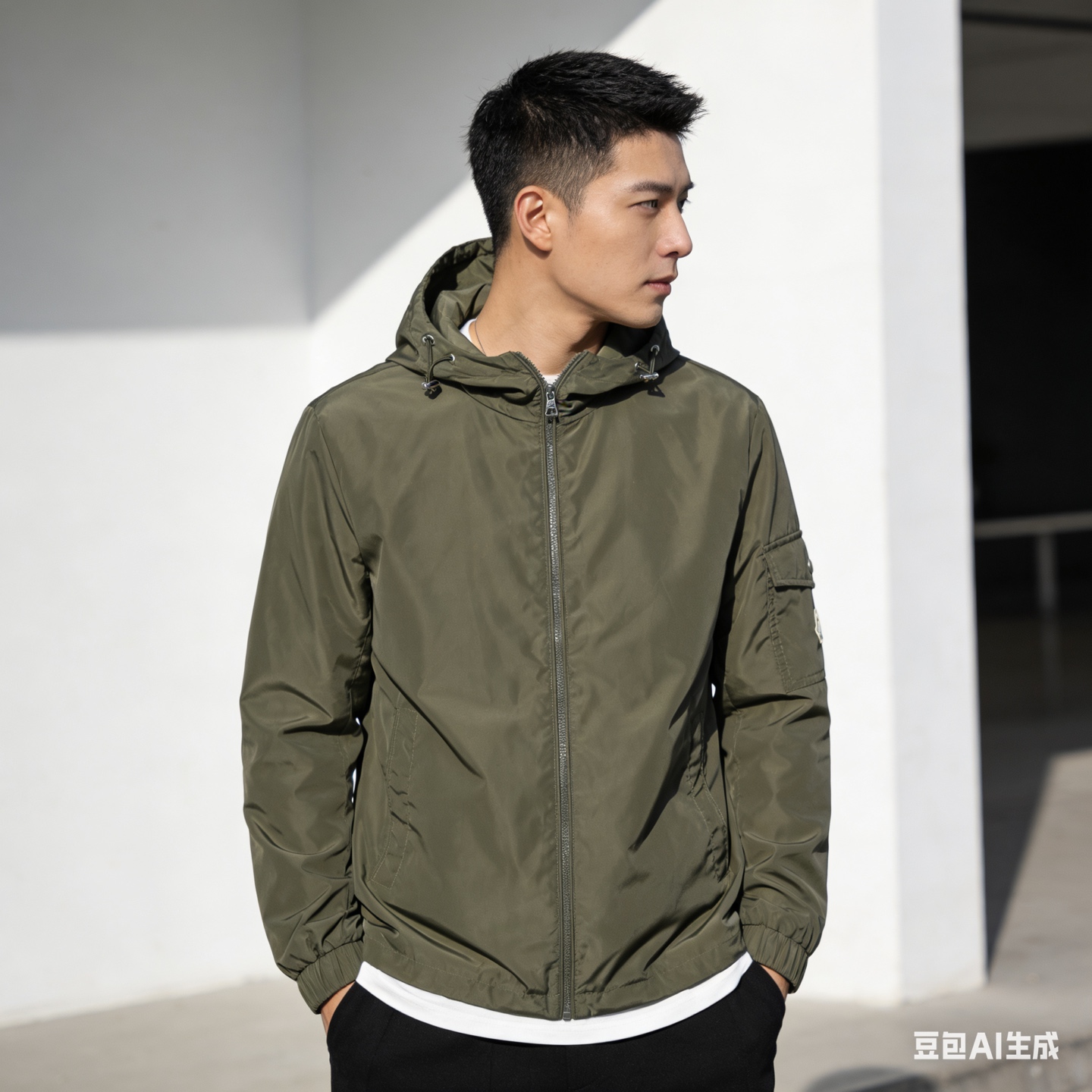 Mon casual hooded jacket