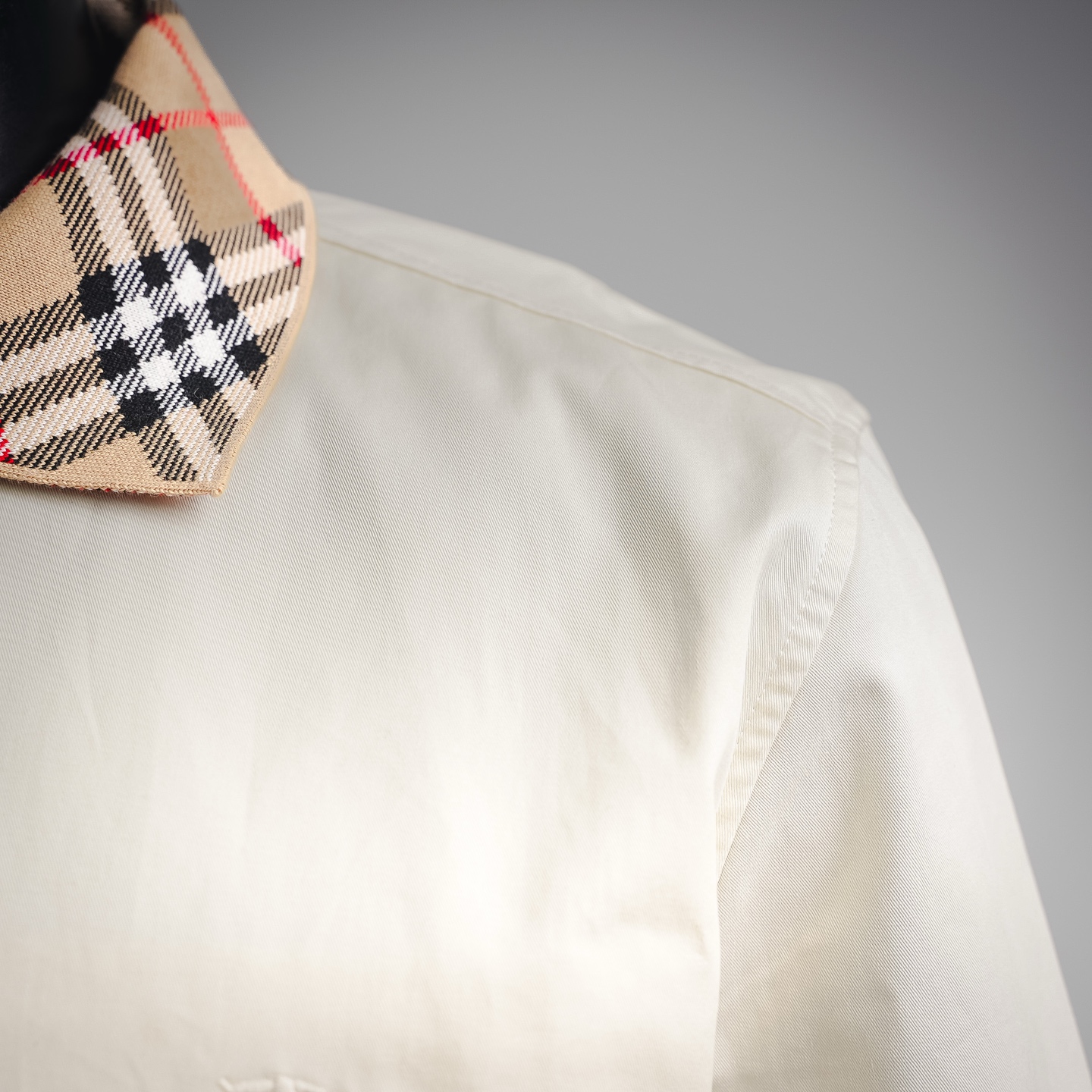 Bur plaid collared jacket