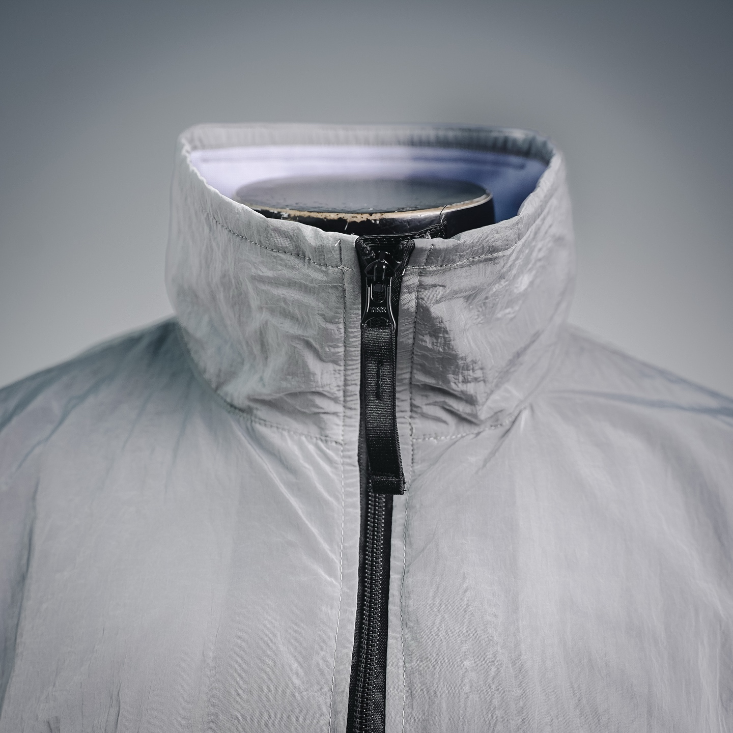 Stone nylon zip-up jacket