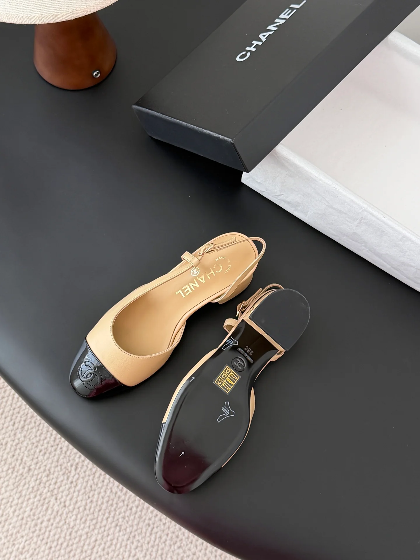 Chan 25fw slingback chunky mary jane shoes