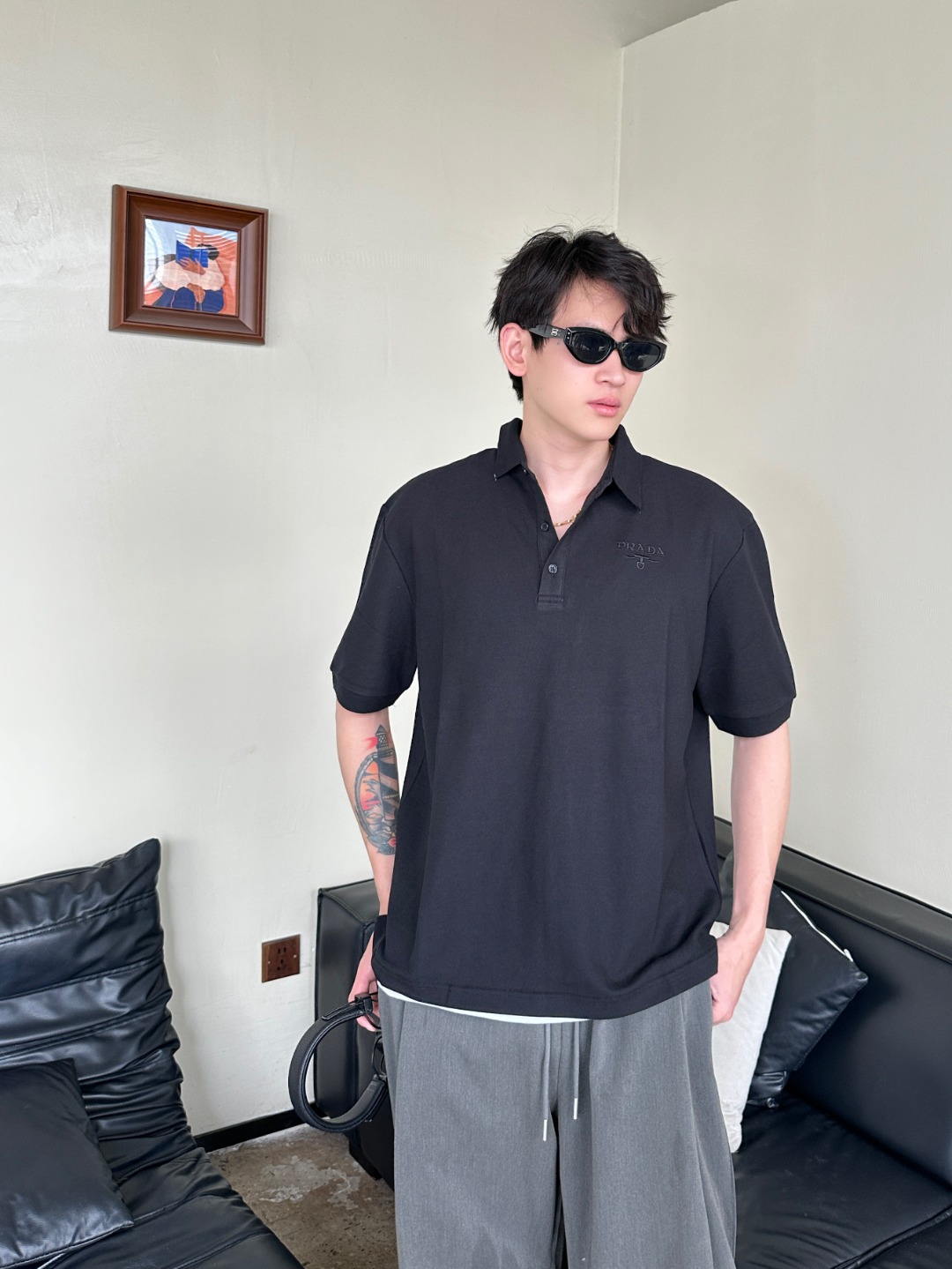Pra letter embroidered Polo
