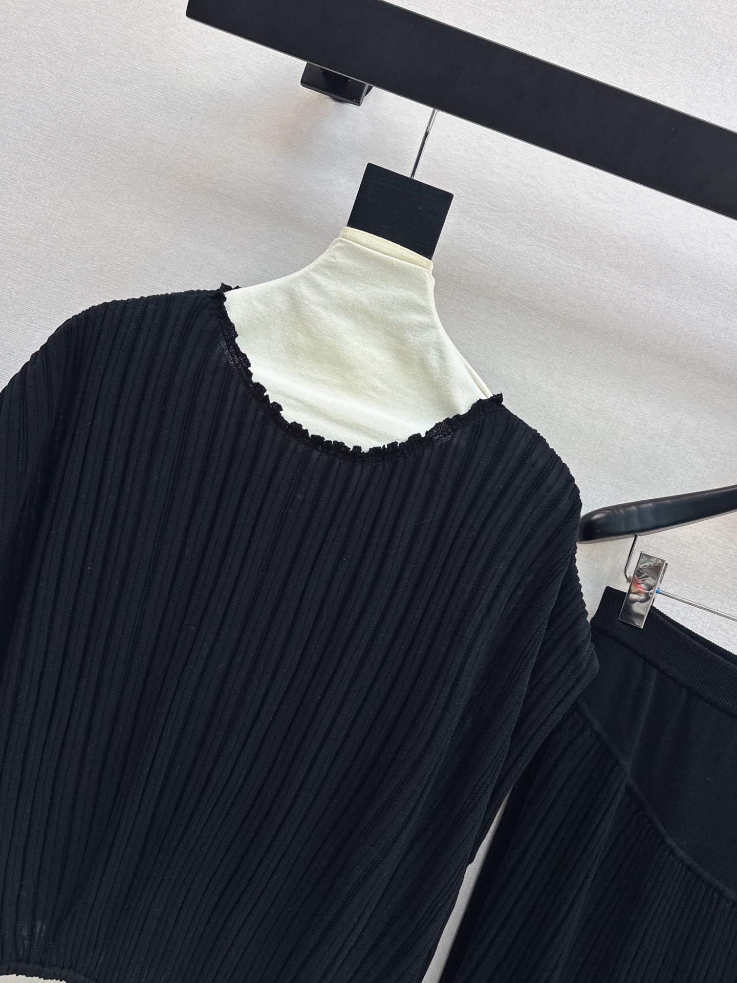 Brun 26ss knit cape knitwear skirt sets