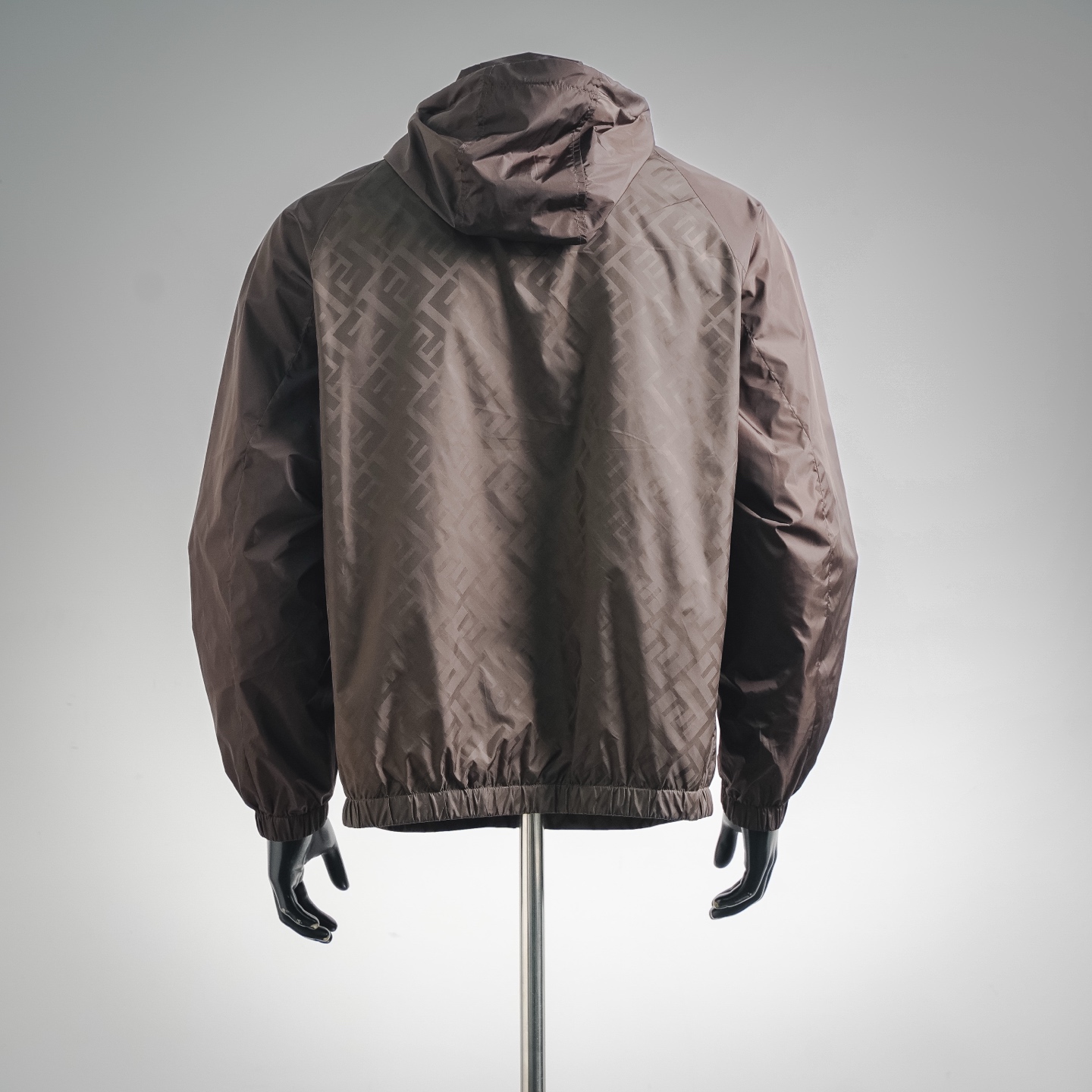 Fend splicing  hooded jacket