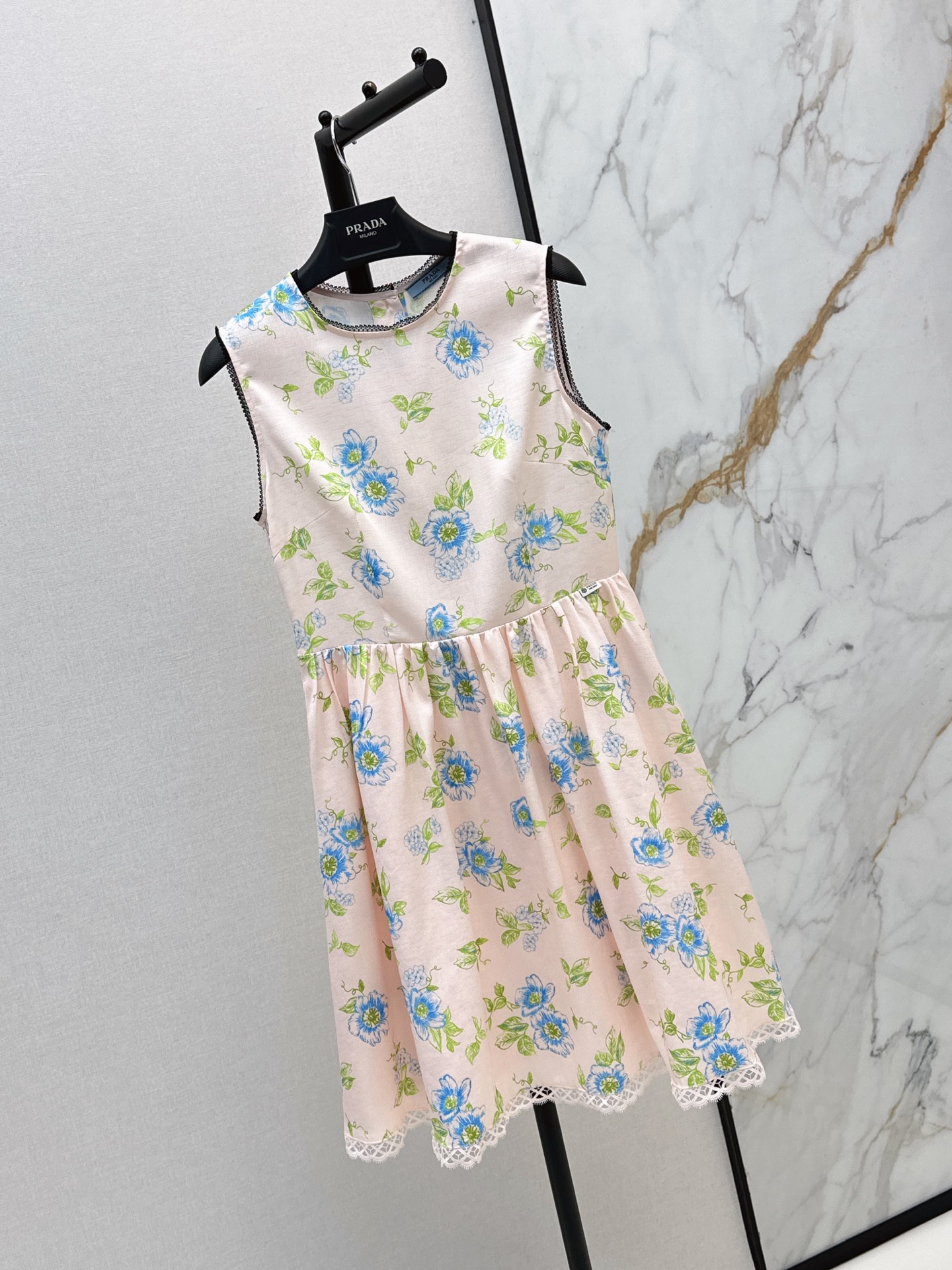 Pra 26ss sleeveless print dress
