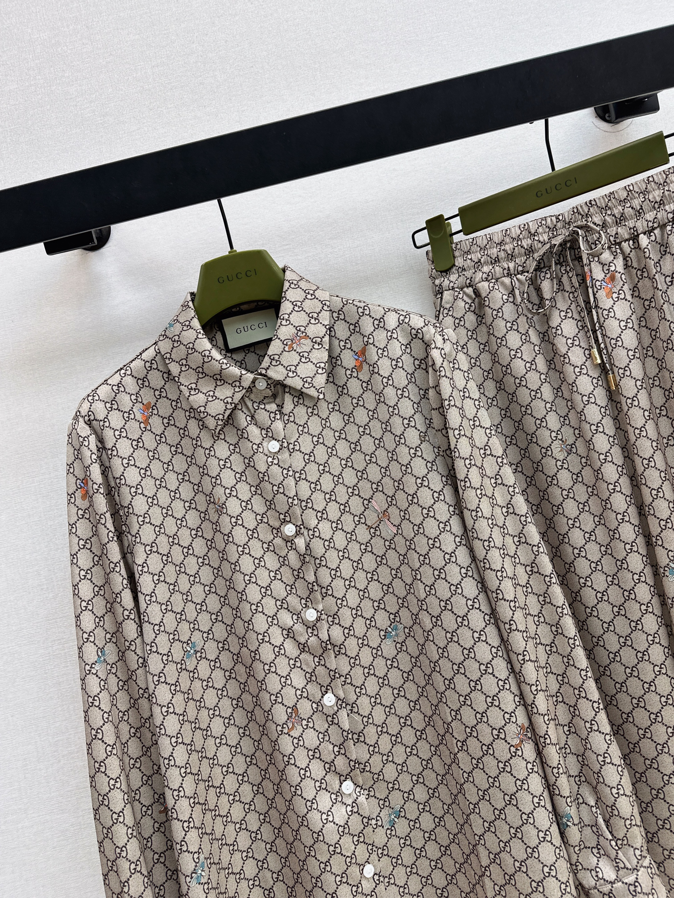 Guc 26ss print shirt pants set