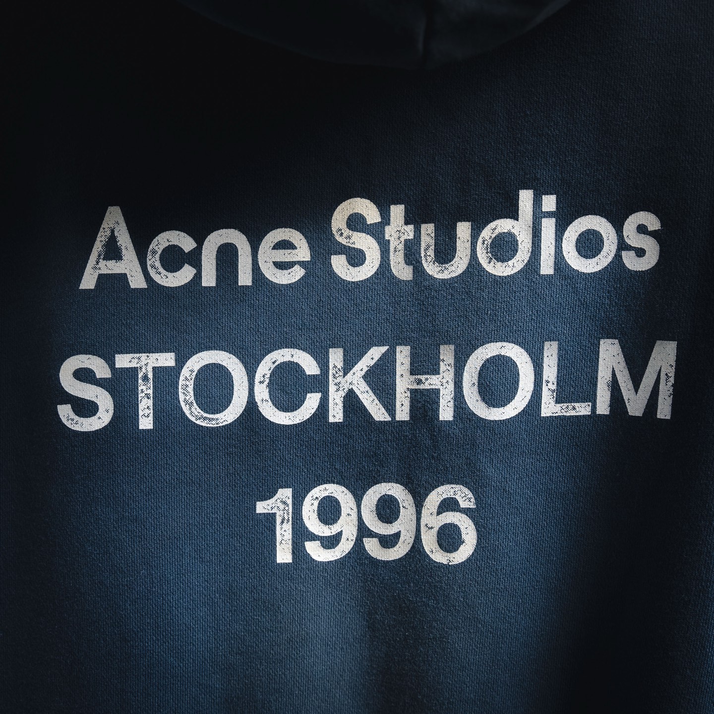 Acne washed letter hoodie