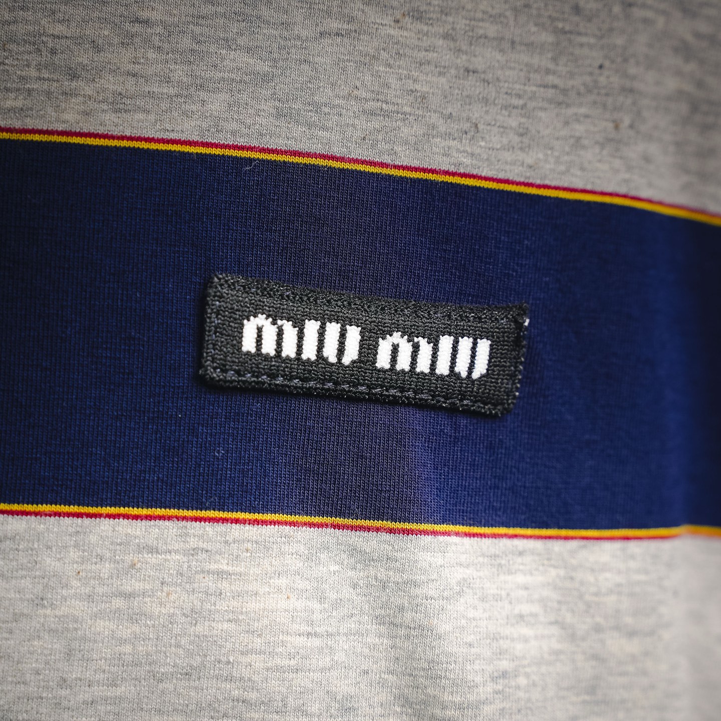 Miu striped hooded jacket