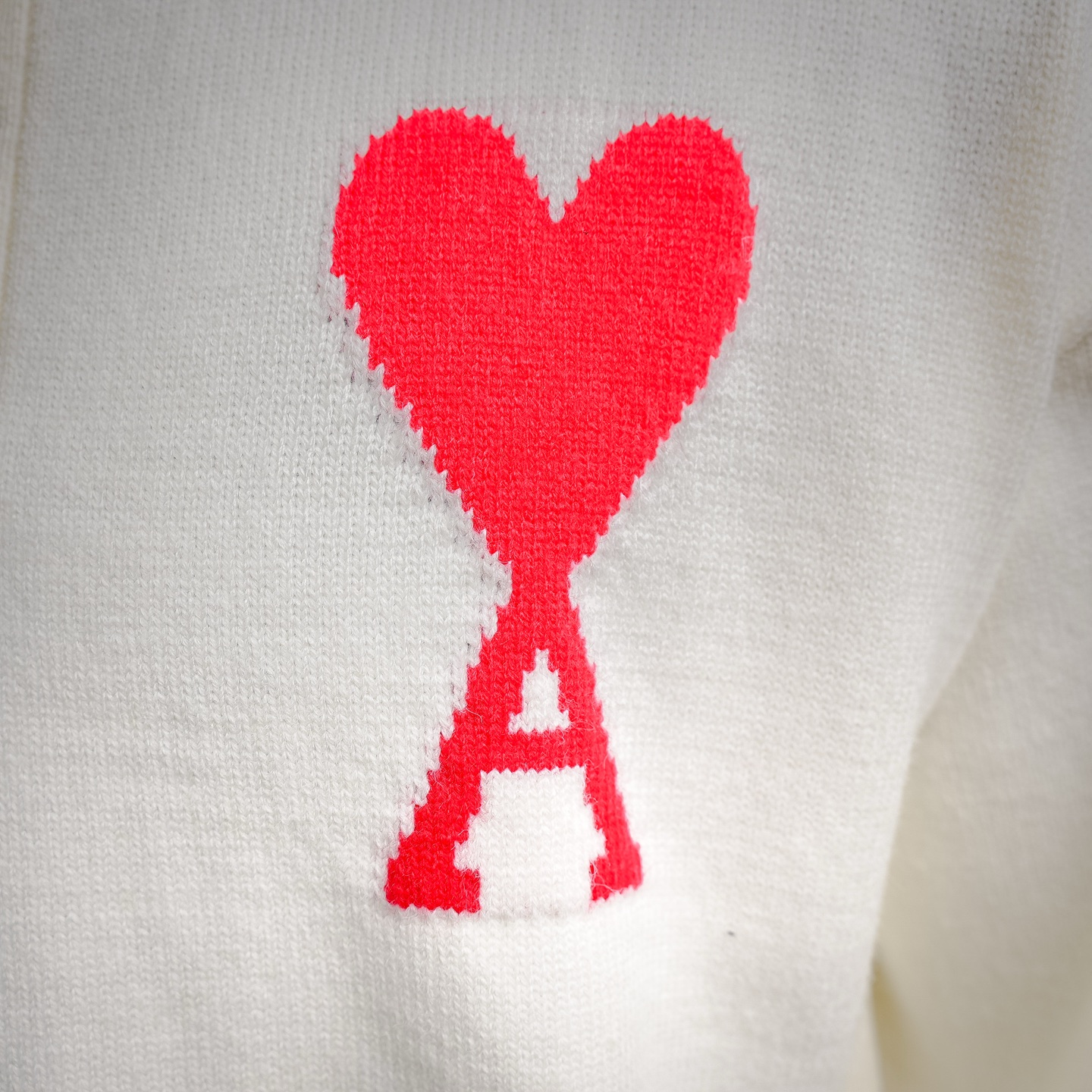 Ami jacquard knit sweater